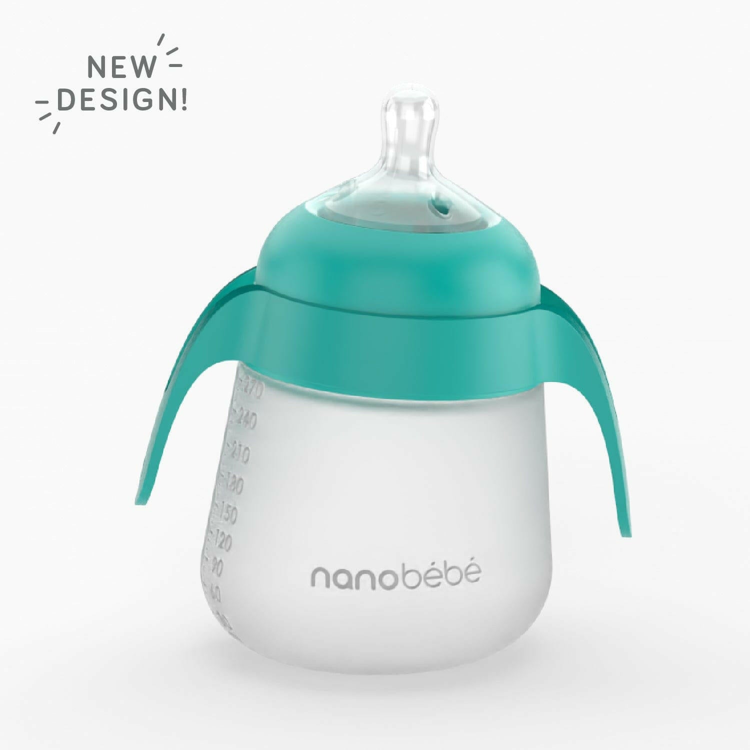 NEW Flexy Bottle Quick-Click Handles - 2pk Baby & Toddler Nanobébé US Teal