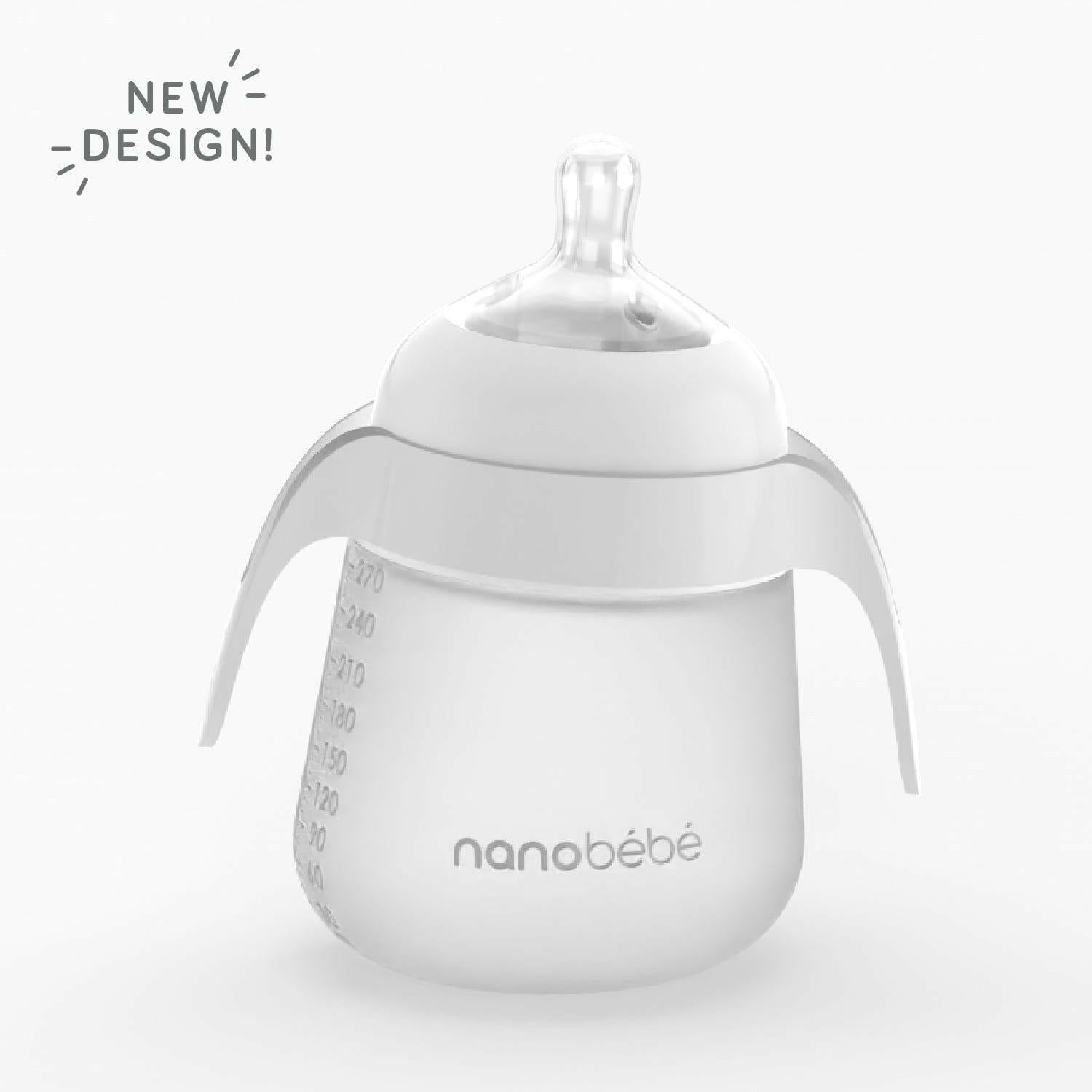NEW Flexy Bottle Quick-Click Handles - 2pk Baby & Toddler Nanobébé US White