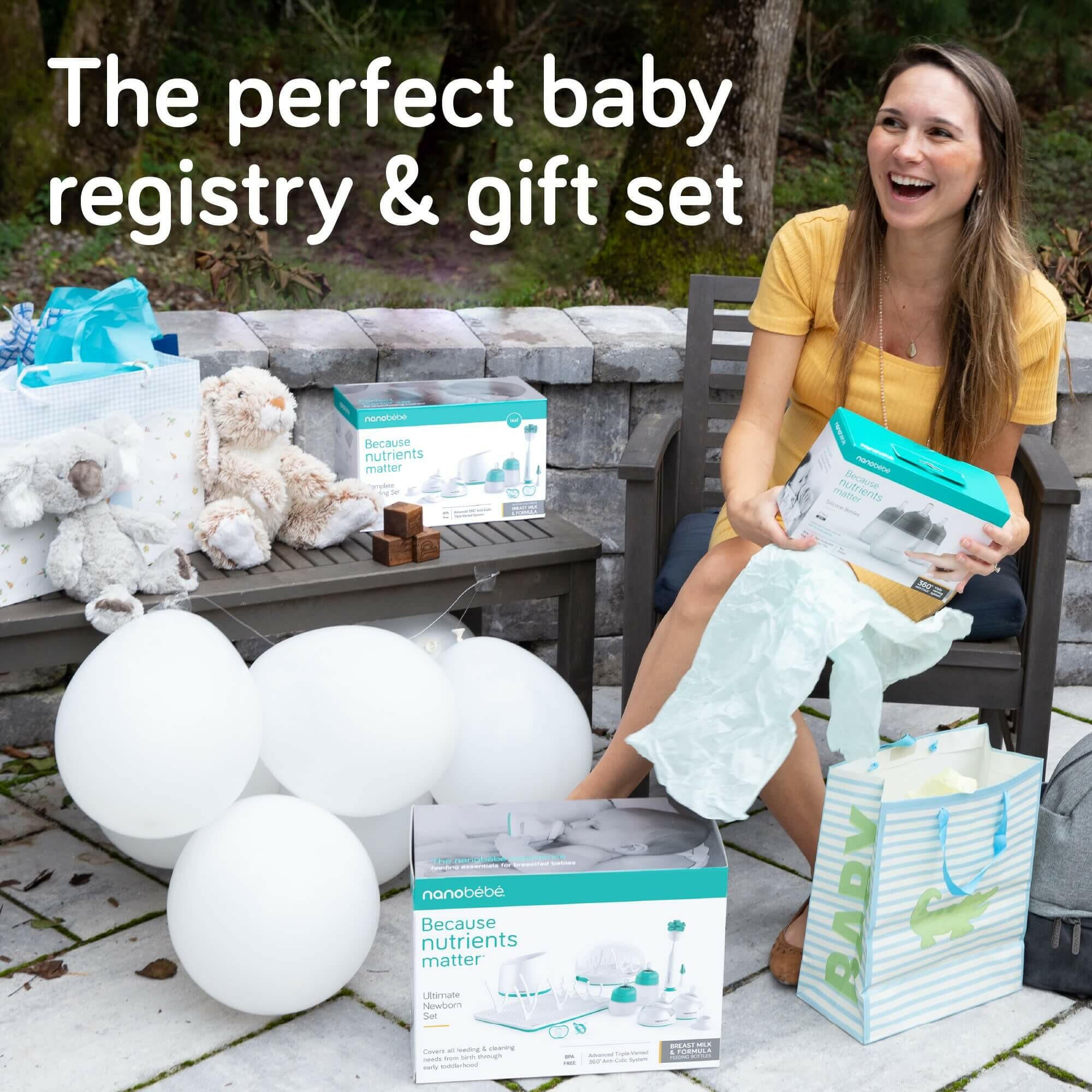 Ultimate Newborn Baby Bottle Feeding Set Baby Gift Sets Nanobébé US