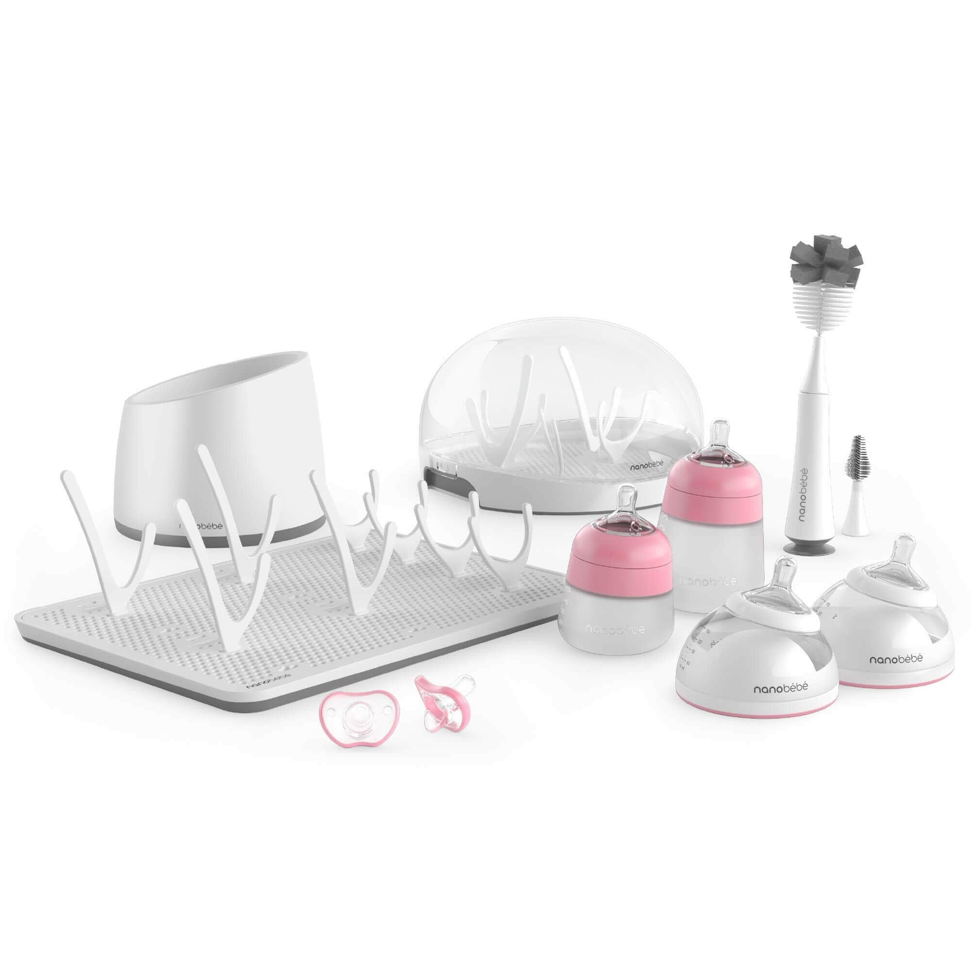 Ultimate Newborn Baby Bottle Feeding Set Baby Gift Sets Nanobébé US Pink