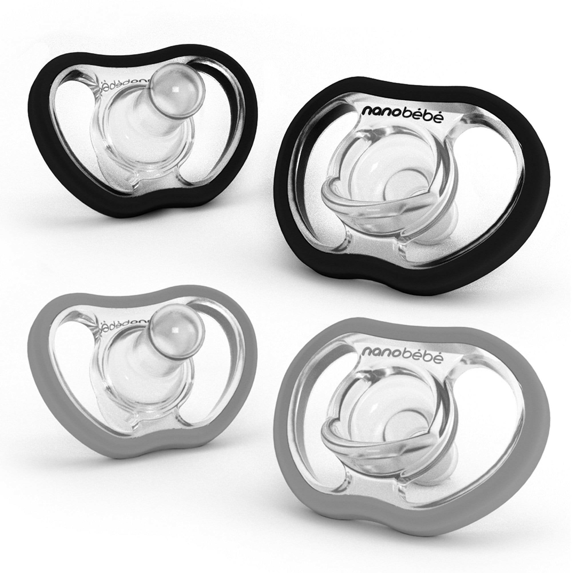 Active Flexy Pacifier (4m+) Pacifiers & Teethers Nanobébé US Black-Cool Grey