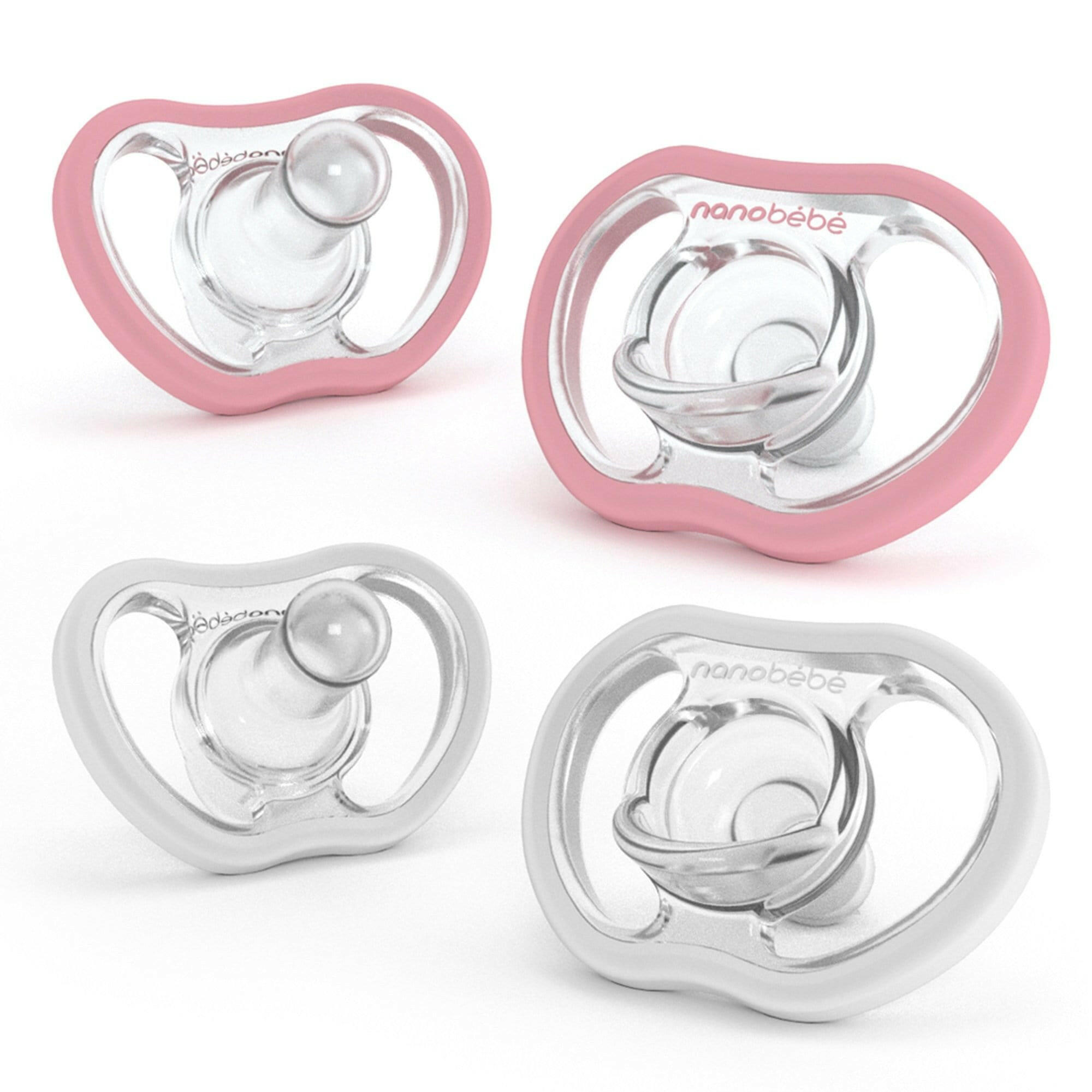 Active Flexy Pacifier (4m+) Pacifiers & Teethers Nanobébé US Pink-White