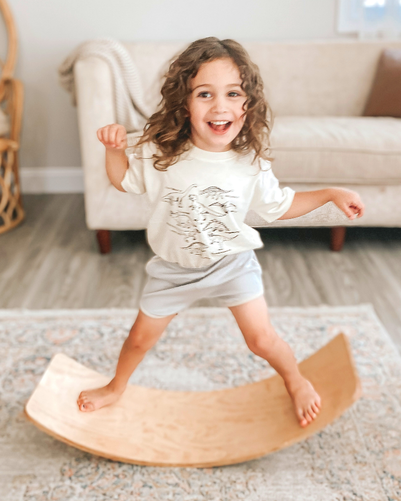 Bunny Hopkins Natural Wooden Wobble Board Wooden Toys Bunny Hopkins