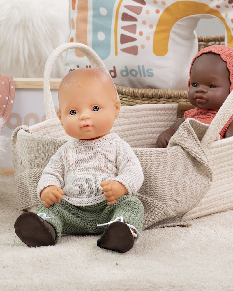 Newborn Knitted Sweater & Trouser Set Doll Clothing Miniland