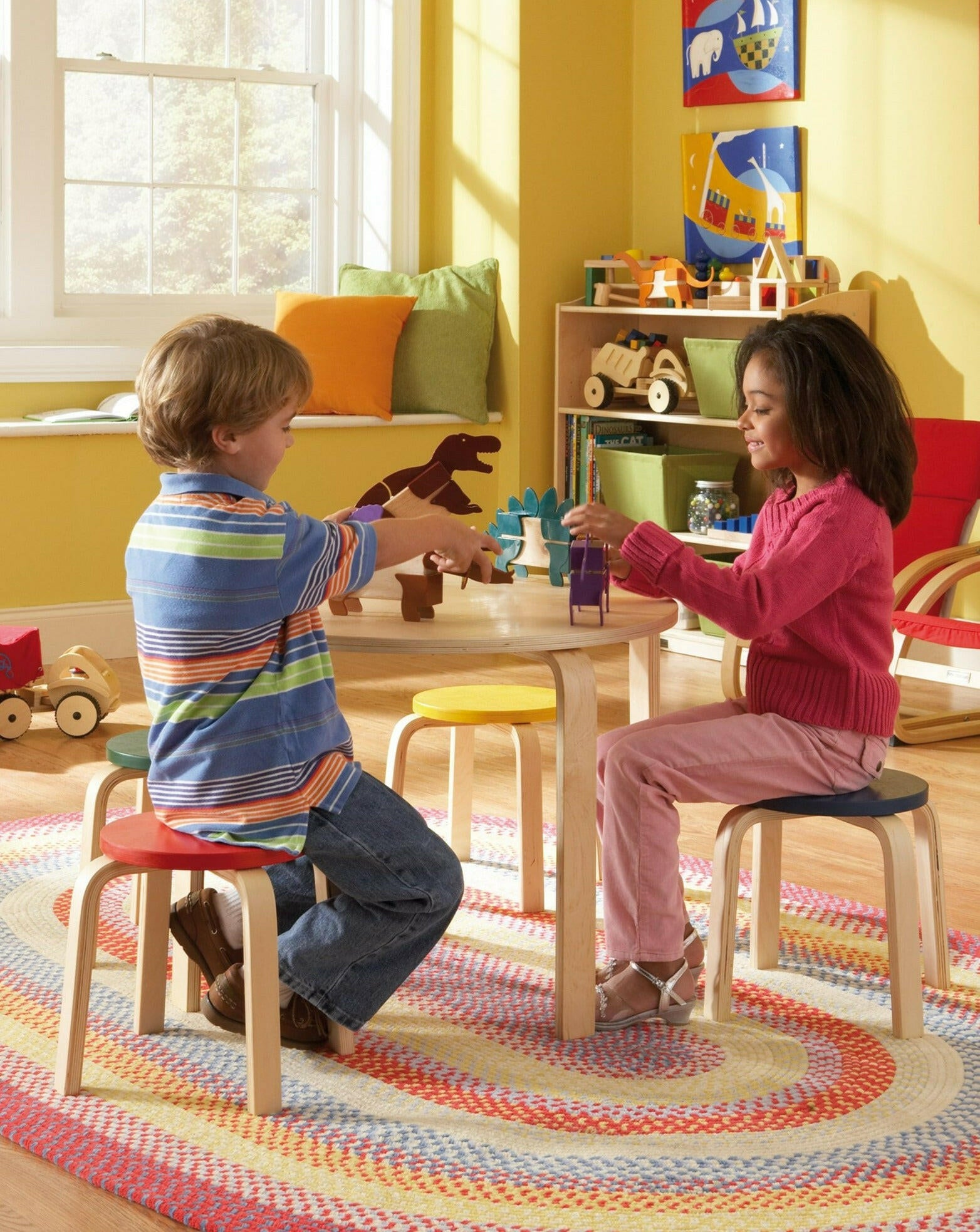 Nordic Table Set – Multi Color Playroom Furniture Guidecraft