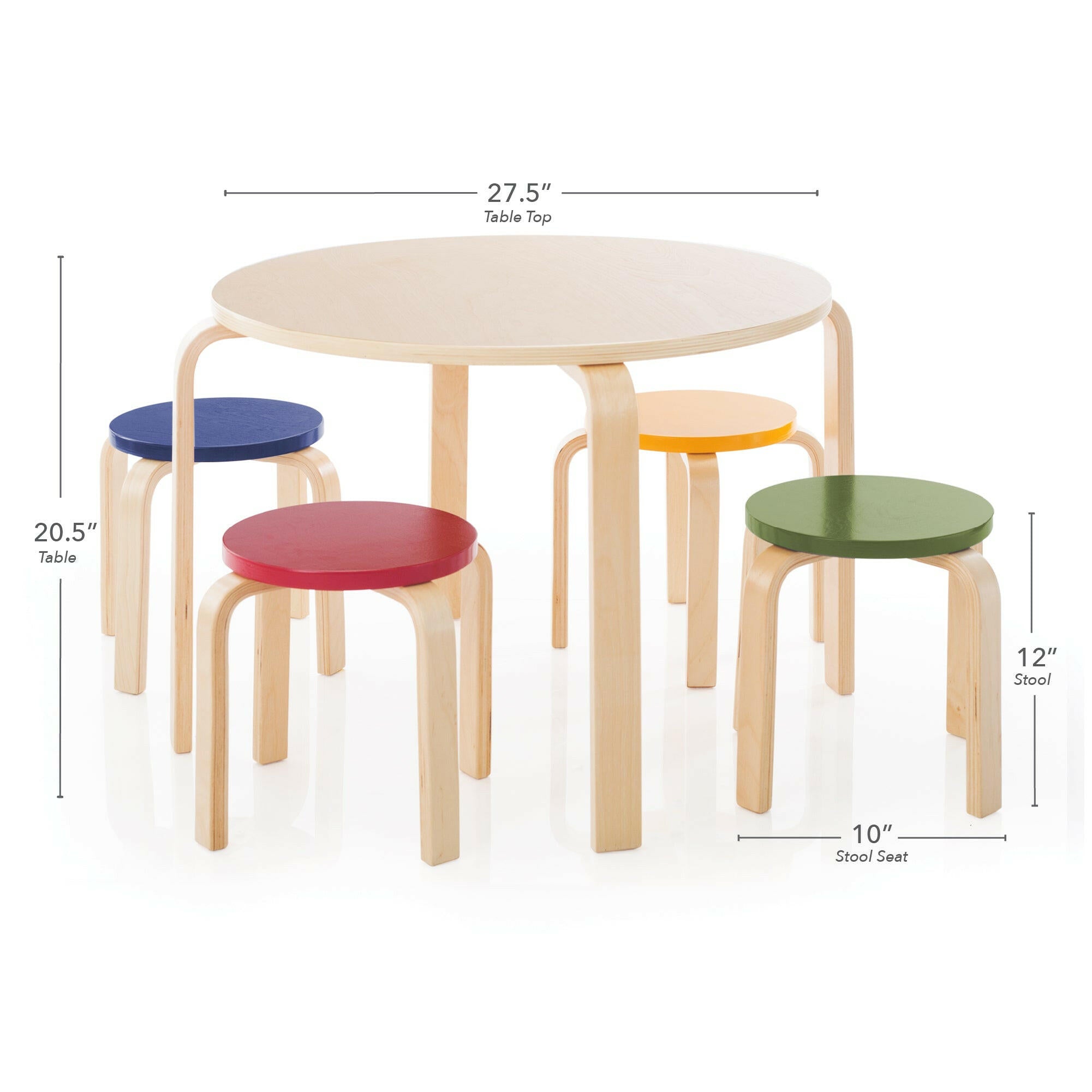 Nordic Table Set – Multi Color Playroom Furniture Guidecraft