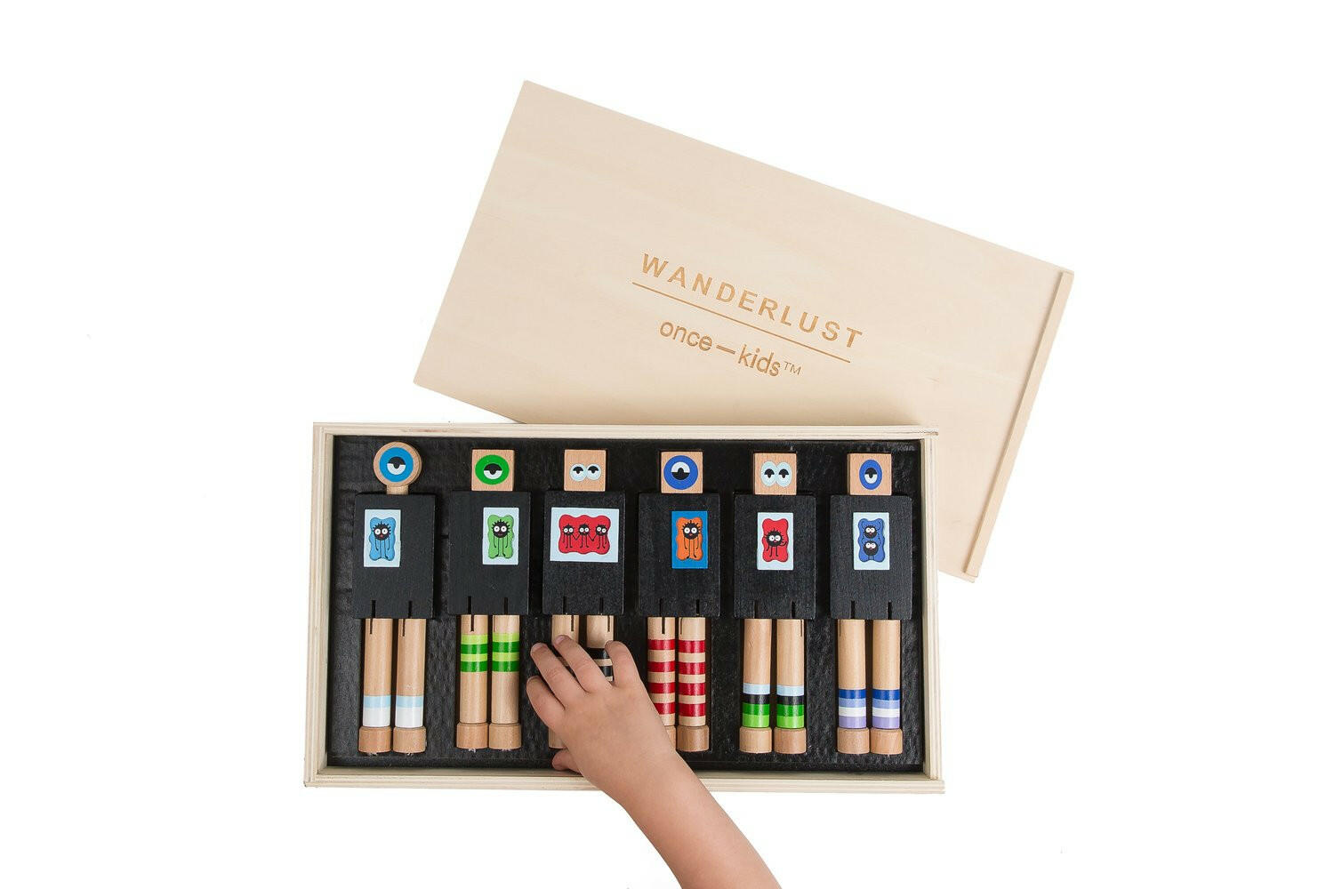 Wanderlust Chalkboard Monsters Blocks Once Kids