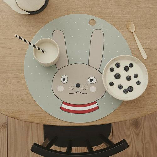 Placemat Rabbit - Minty Feeding OYOY