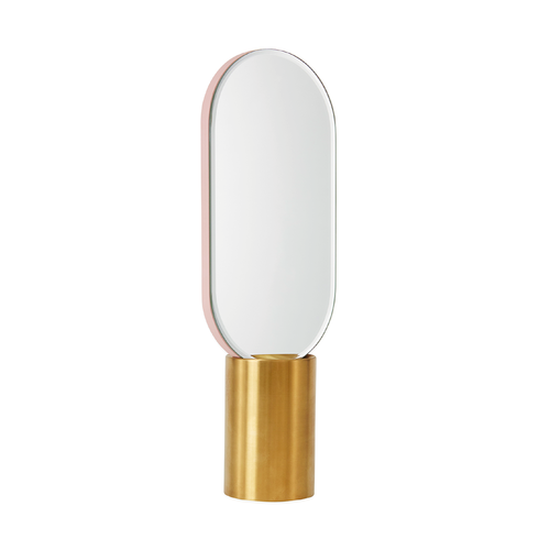 Renga Hand Mirror In Stand - Rose OYOY