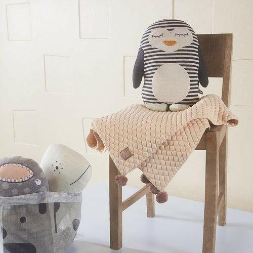 Kami Pom Baby Blanket - Peach  OYOY