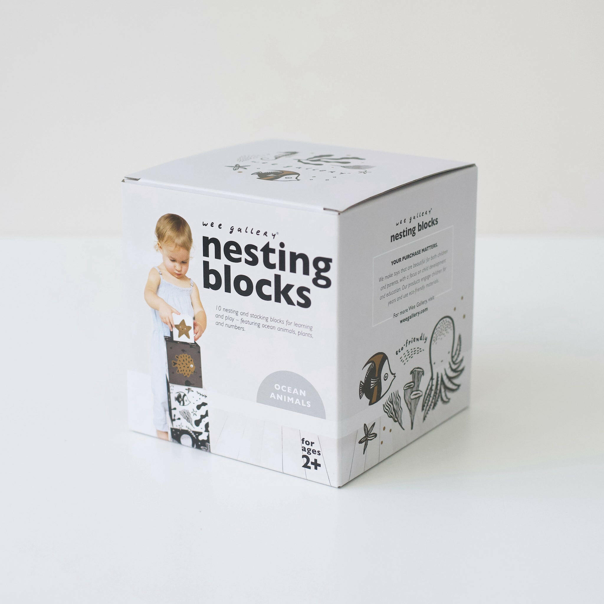 Nesting Blocks - Ocean Animals Toys Wee Gallery