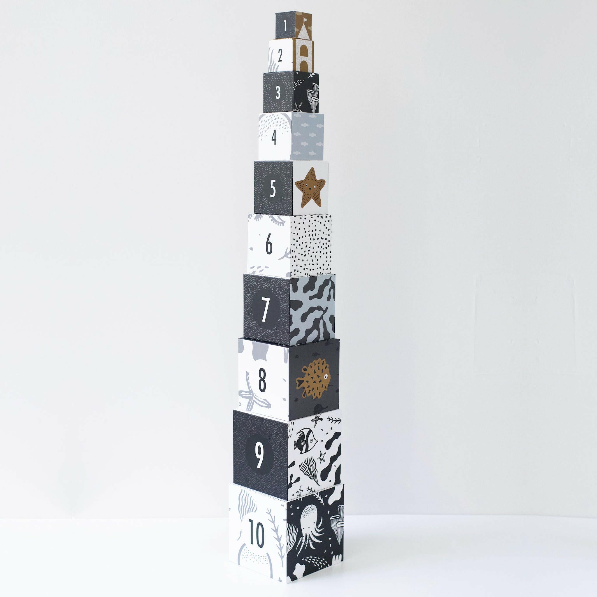 Nesting Blocks - Ocean Animals Toys Wee Gallery