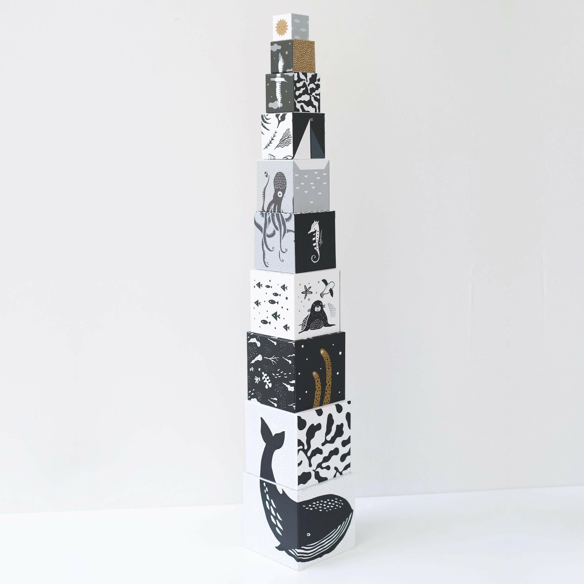 Nesting Blocks - Ocean Animals Toys Wee Gallery