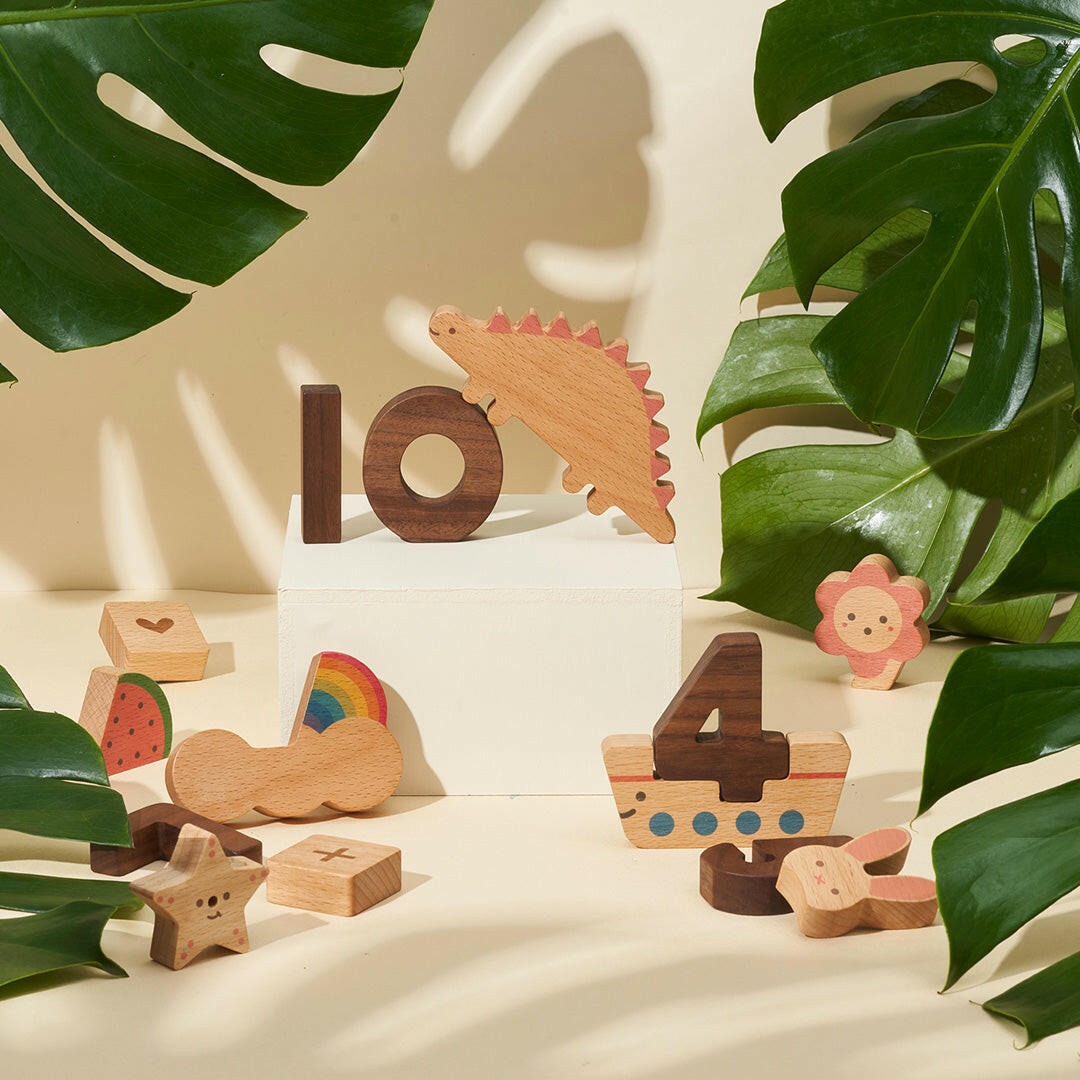 Numbers Wooden Play Blocks Blocks Oioiooi