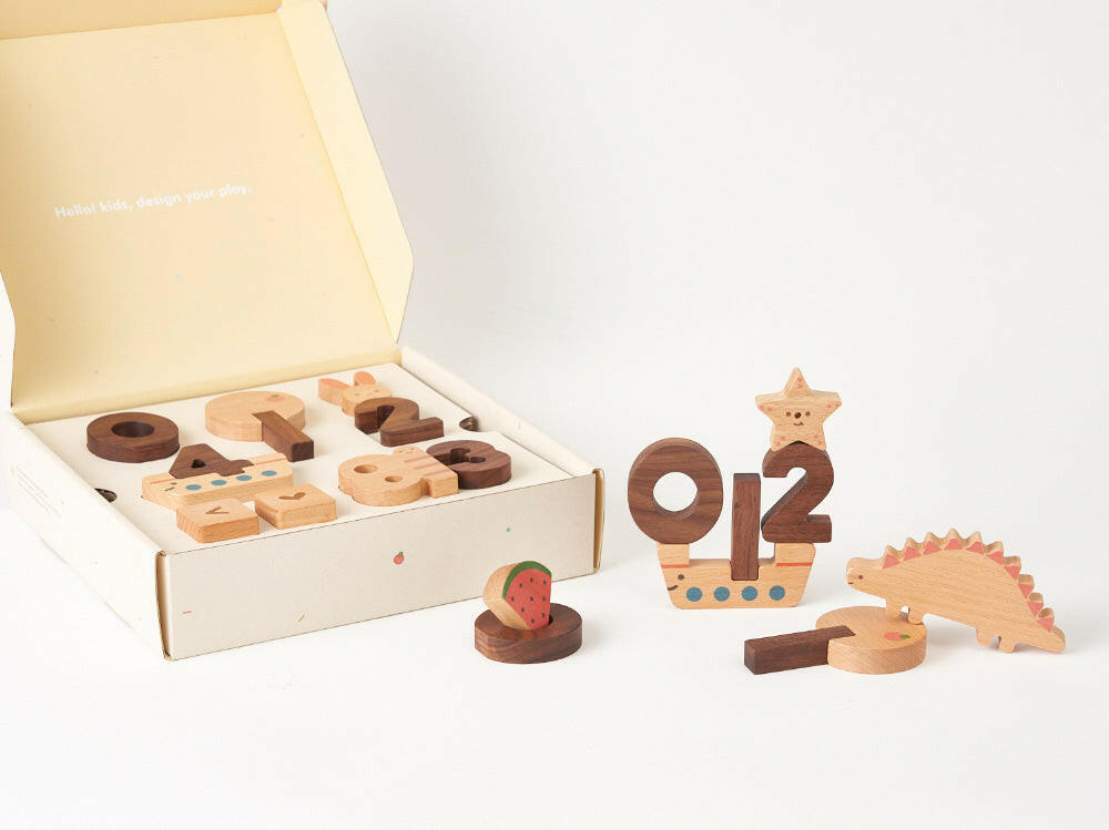 Numbers Wooden Play Blocks Blocks Oioiooi