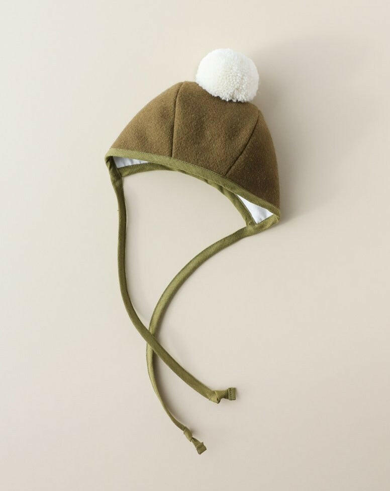Olive Pom Briar Baby Wool Bonnet Bonnets Briar Baby