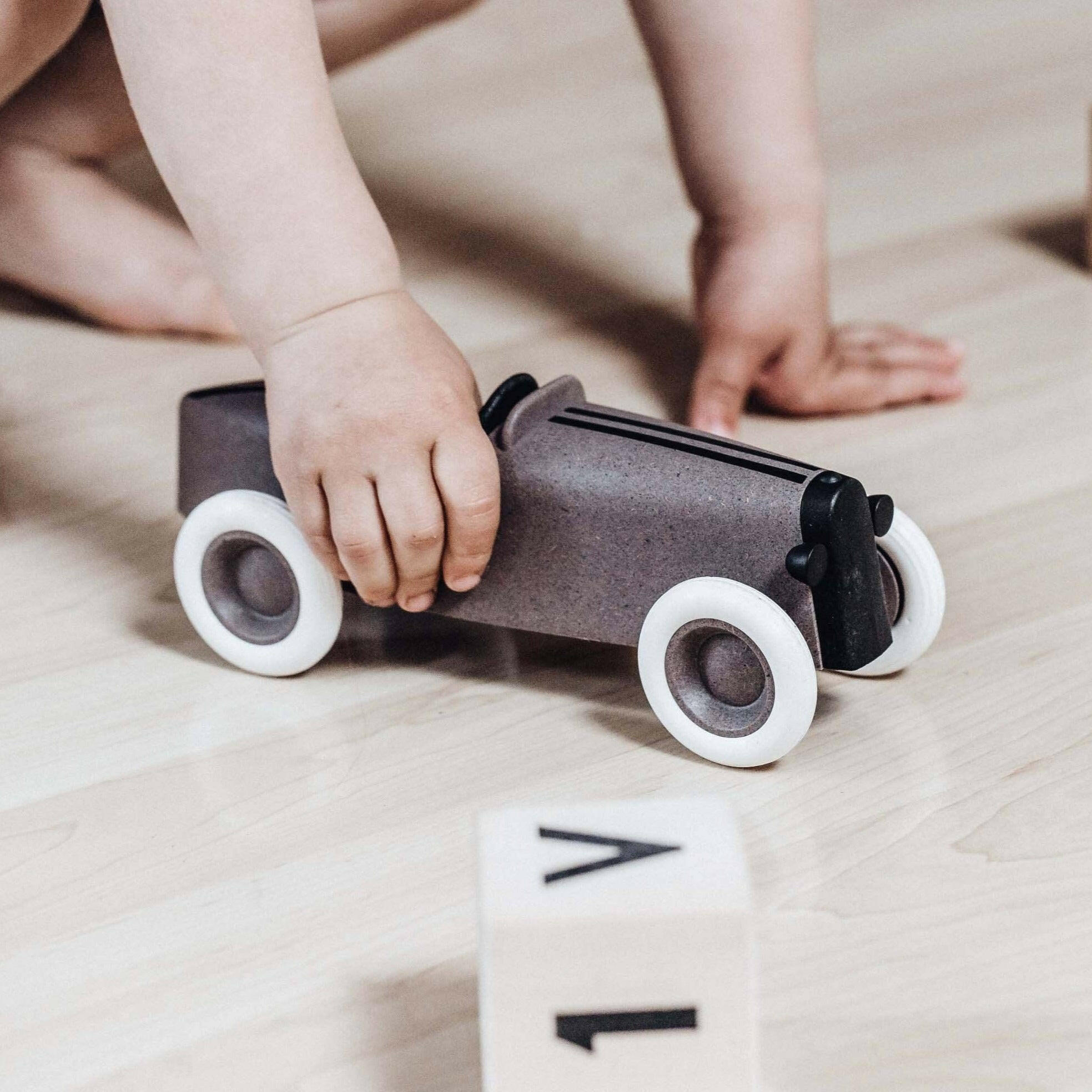 Ooh Noo Grand Prix Racing Car - Taupe Kids Toys Ooh Noo