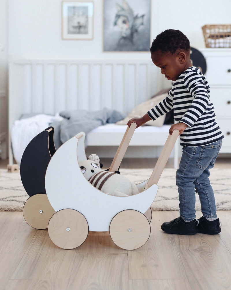 Stroller for kids White made of wood by Ooh Noo