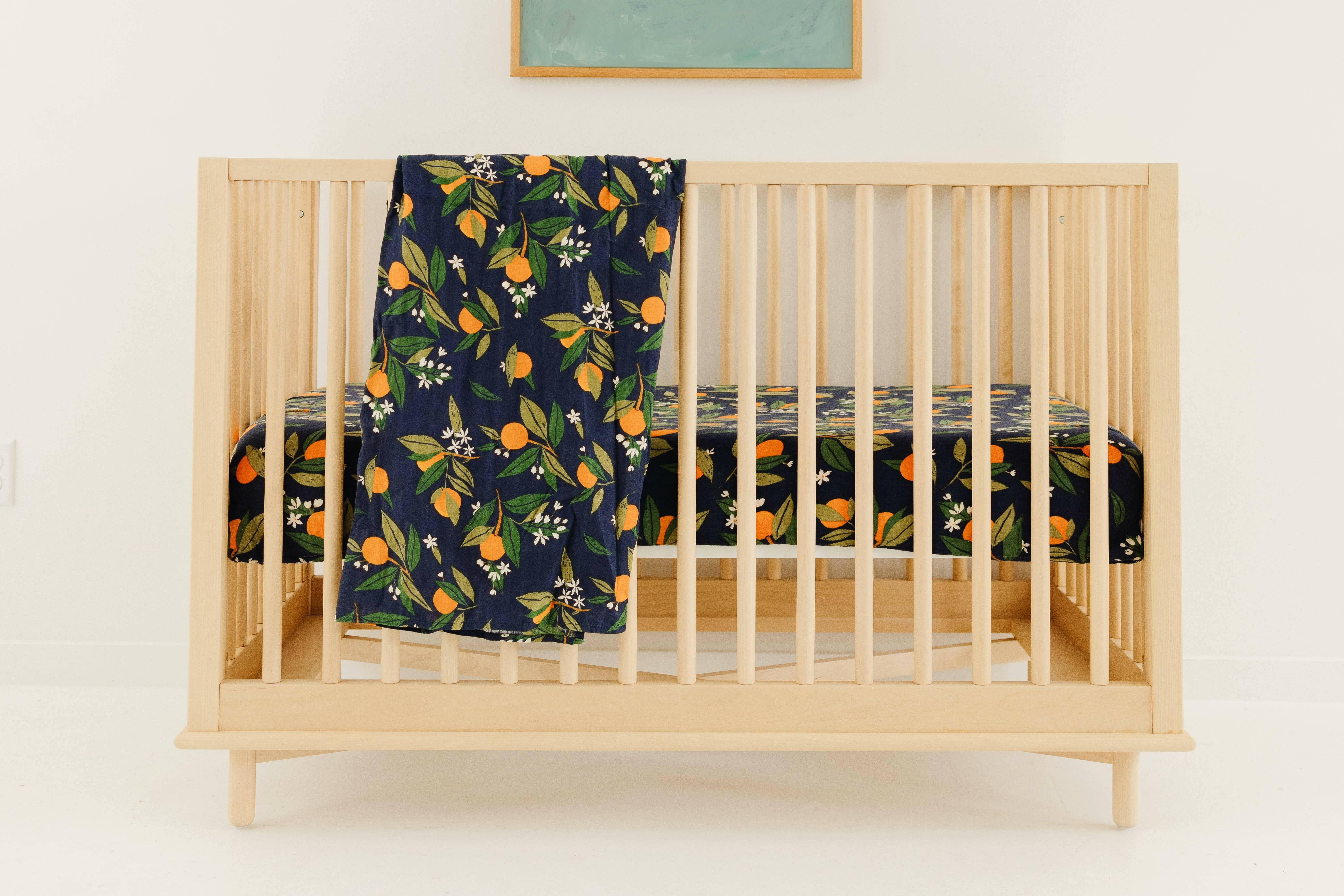 Orange Blossom Crib Sheet Baby Essentials Clementine Kids