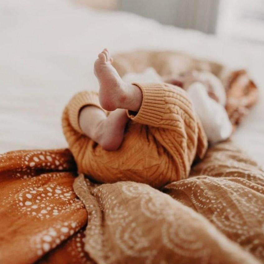 Organic Cotton + Bamboo Muslin Swaddle - Hazel Baby Essentials Kiin Baby