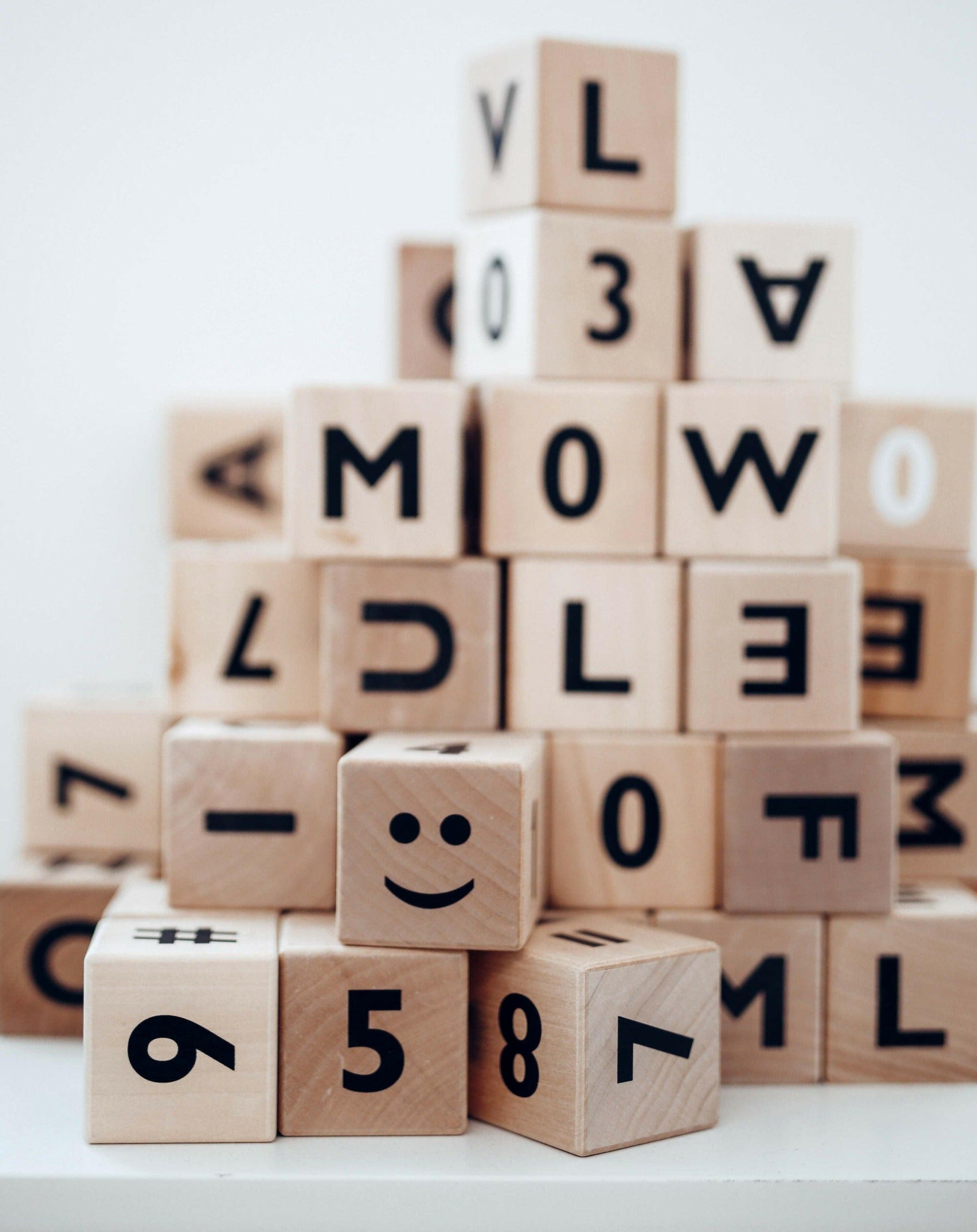 Alphabet Blocks in Various Colors Blocks Ooh Noo Black