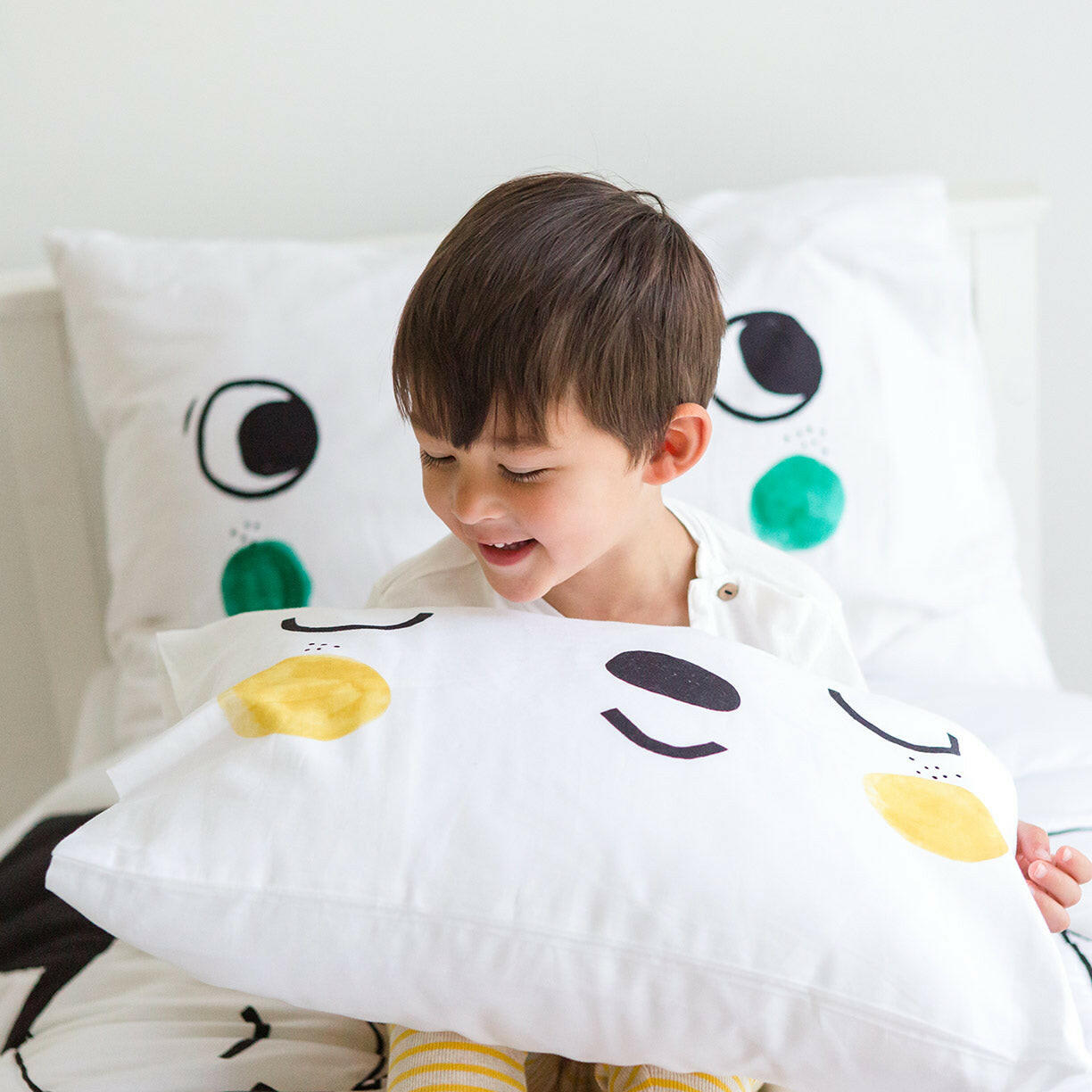 2-pack Happy Faces Standard Size Pillowcases Pillowcase Rookie Humans