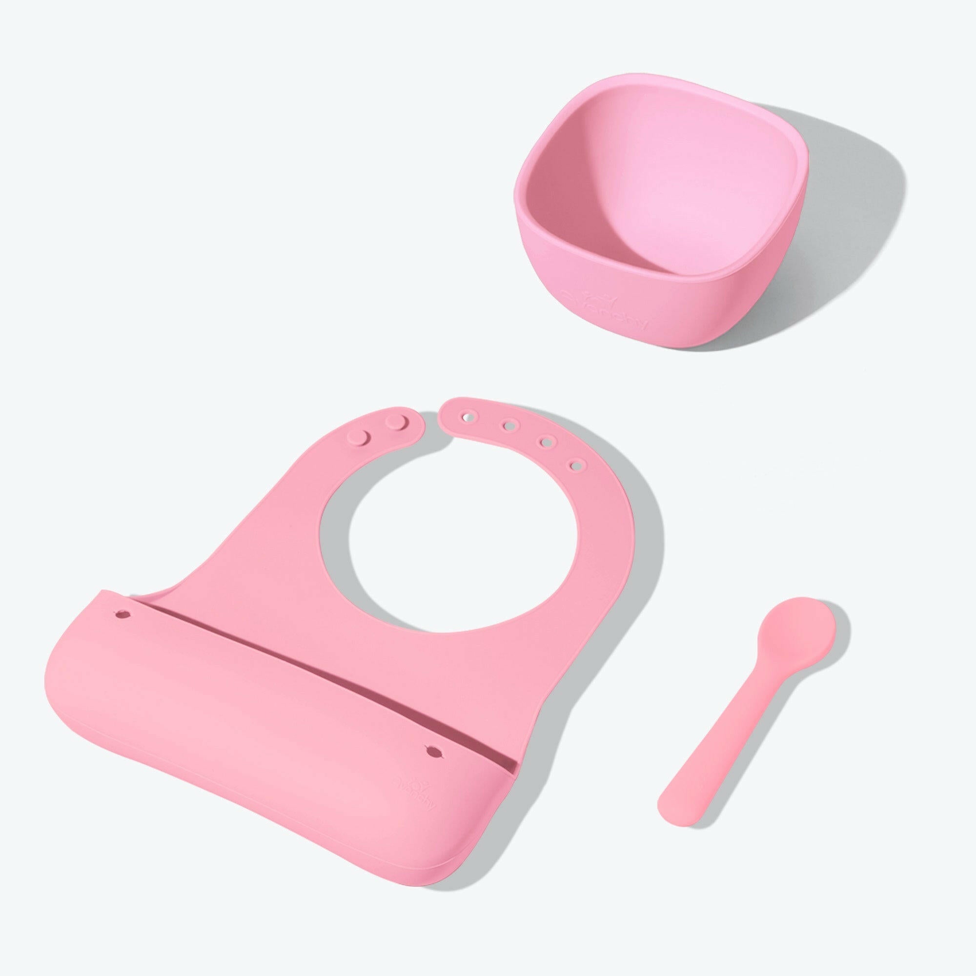 Avanchy Early Feeding Baby Gift Set Baby Feeding Avanchy Sustainable Baby Dishware Pink Silicone Bowl