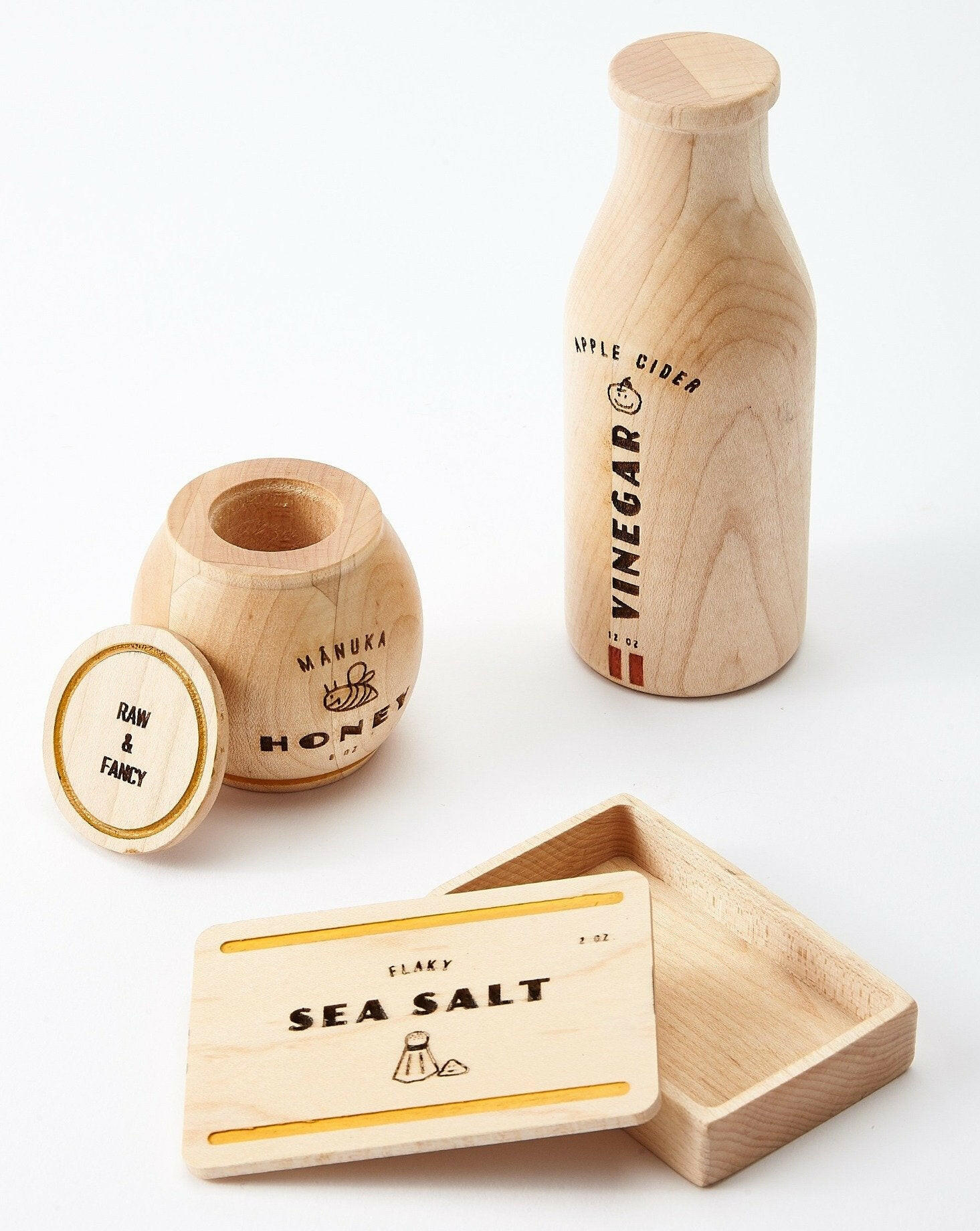 Wooden Pantry Play Food Set Kids Toys Milton & Goose Multi