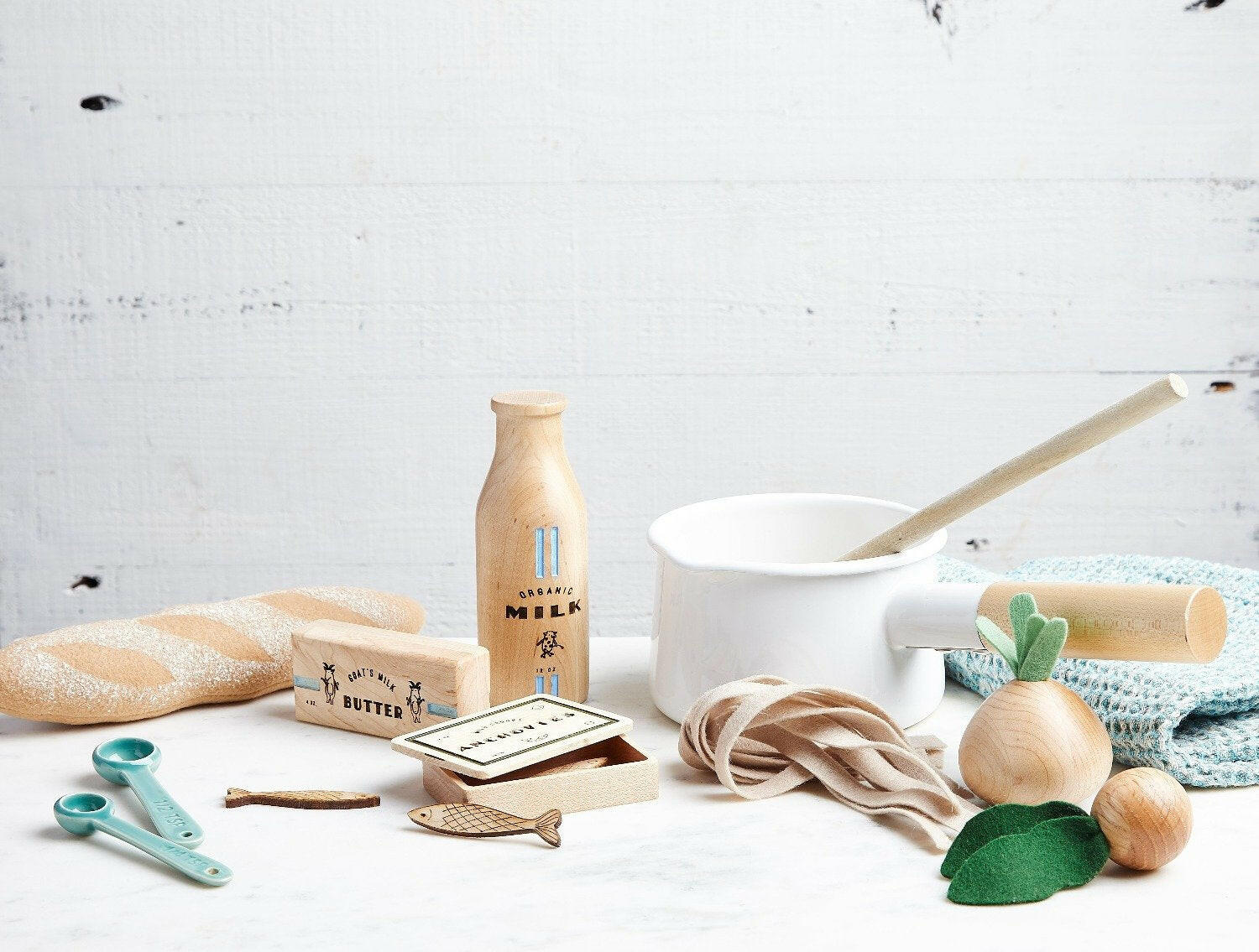 Wooden Pasta Play Food Set Kids Toys Milton & Goose