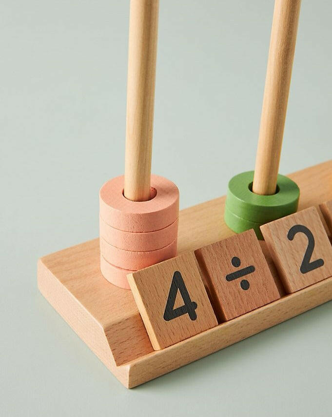 Wooden Abacus Math Toy Educational Wonder & Wise