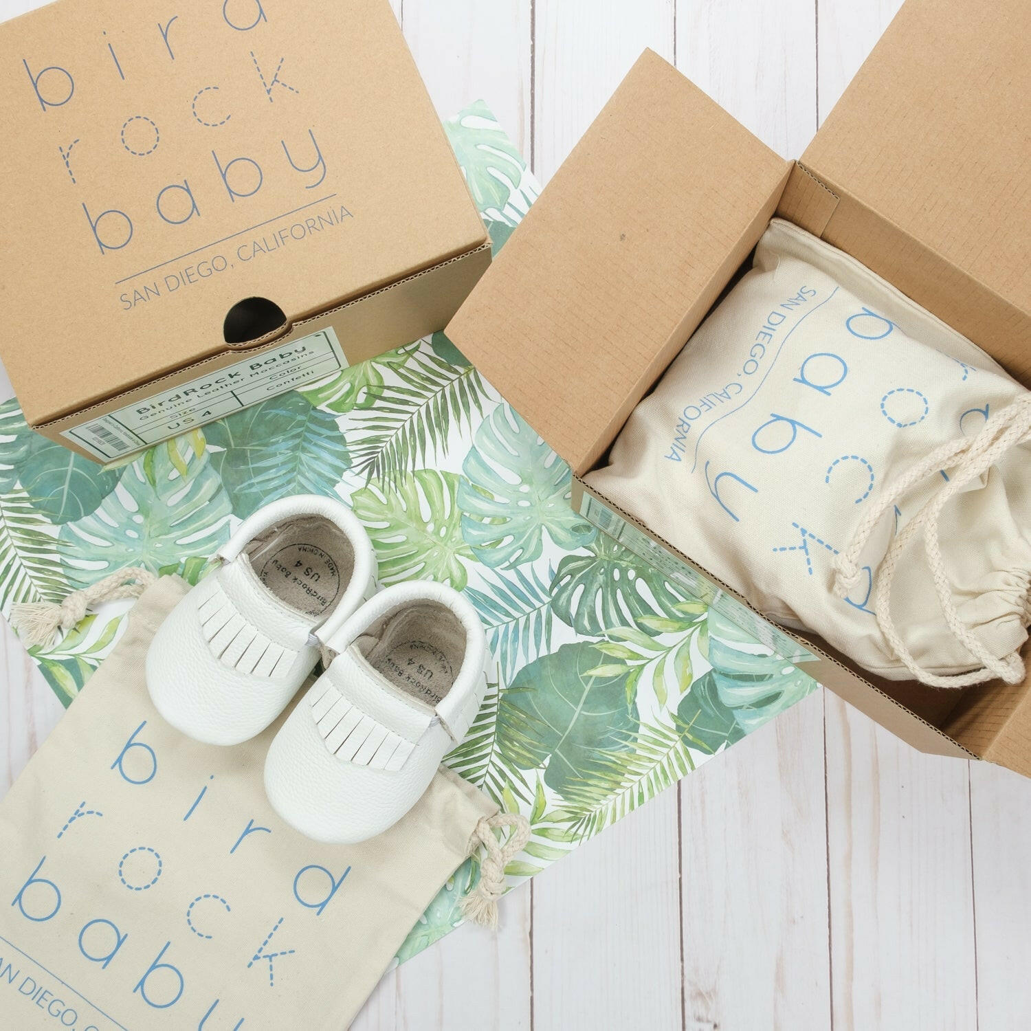 Pearl White Baby Moccasins Baby Moccasins BirdRock Baby