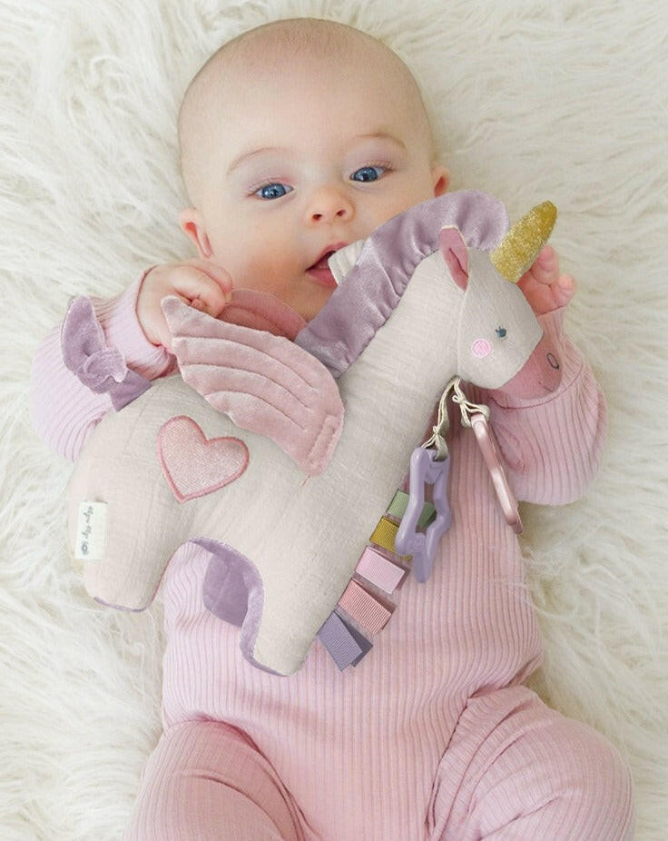 Link & Love™ Pegasus Activity Plush with Teether Toy Baby Essentials Itzy Ritzy
