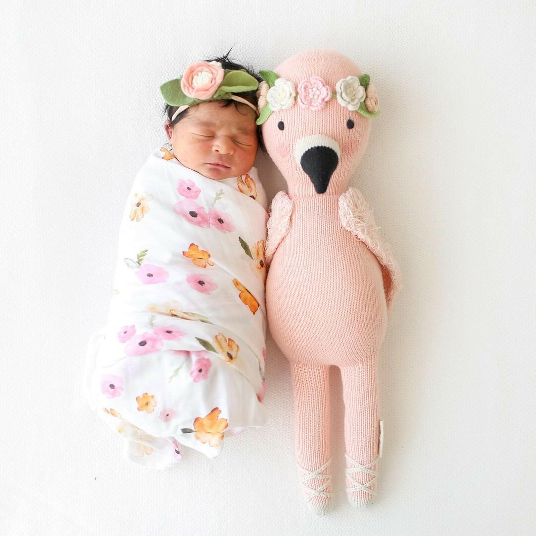 Penelope the flamingo Stuffies Cuddle + Kind