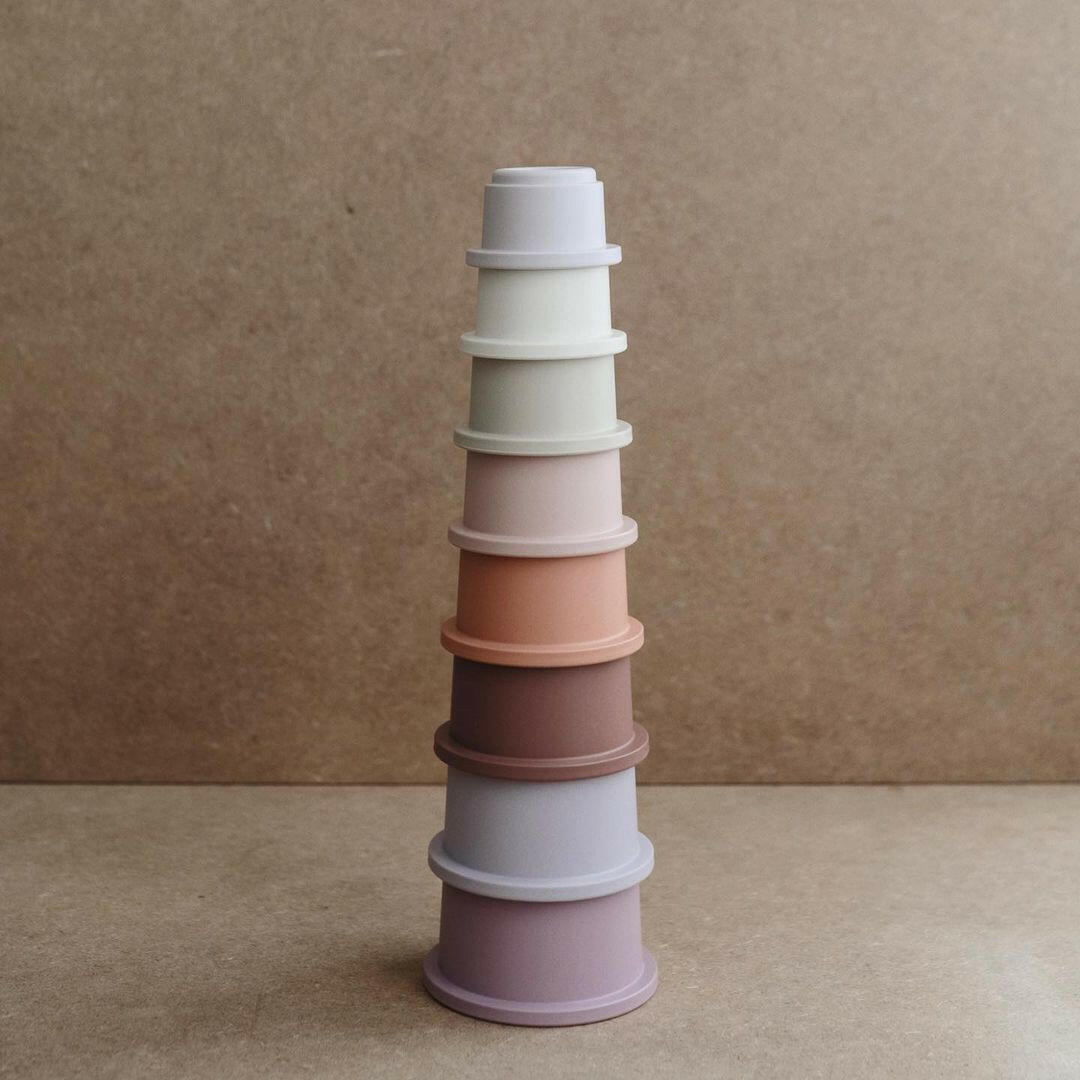 Stacking Cups Toy - Petal Baby Essentials Mushie