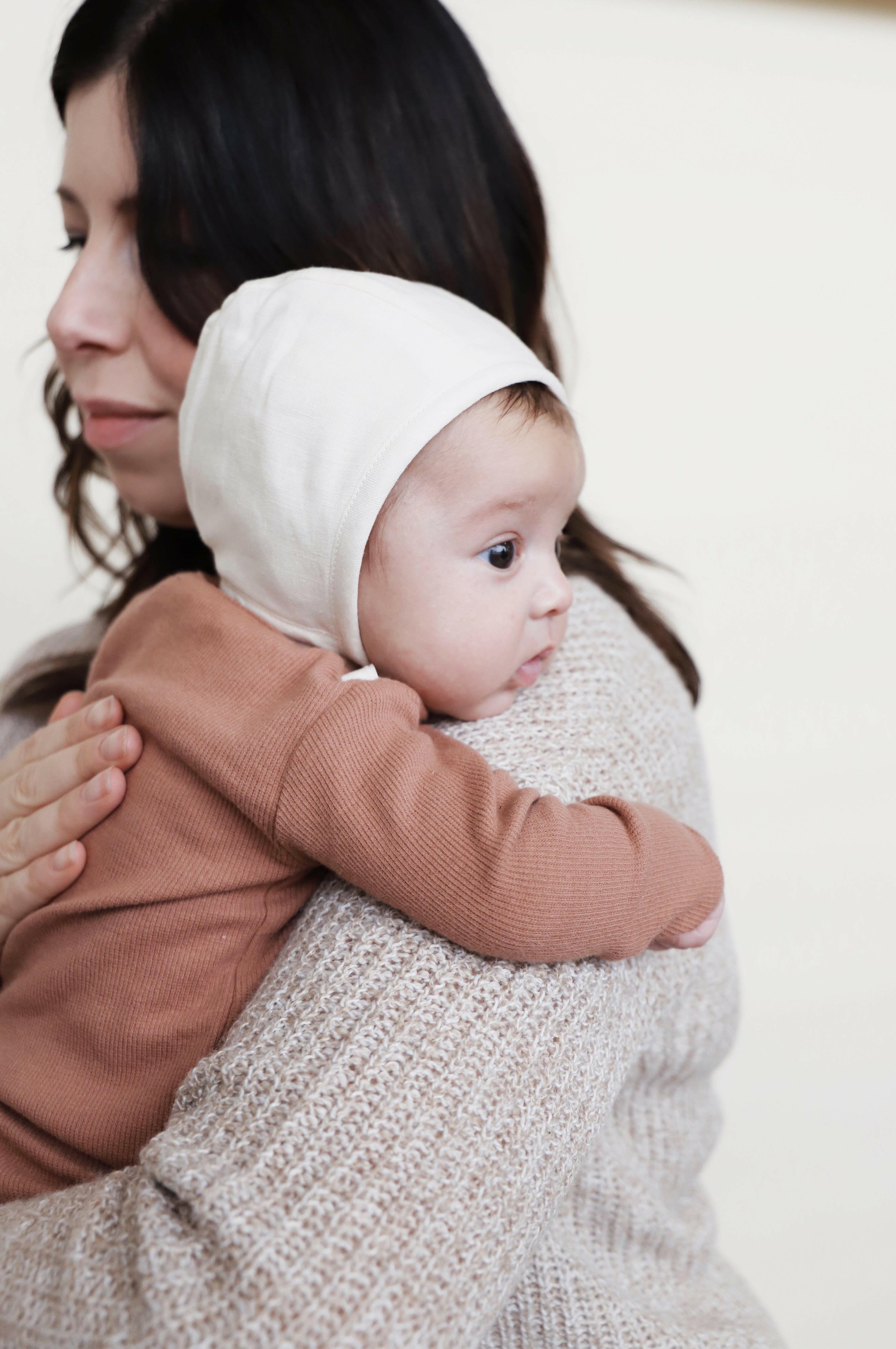 Ivory Linen Bonnet Cotton-Lined Bonnets Briar Baby®