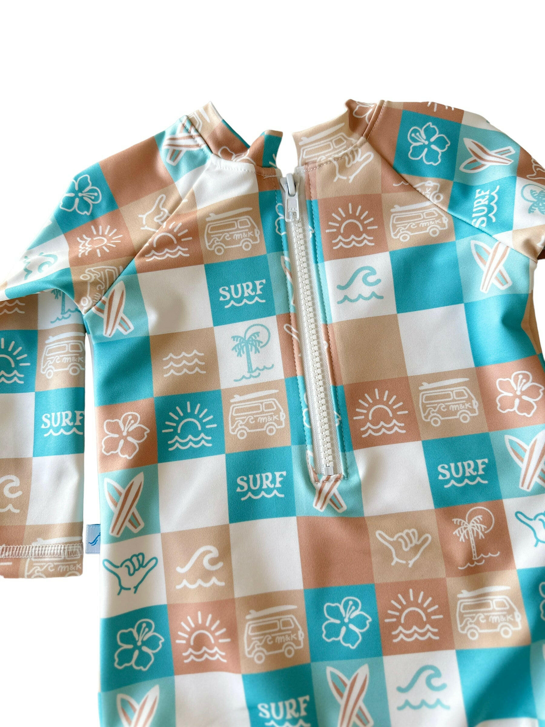 M&K CHECKERS KAI RASH GUARD ROMPER Rash Guard Romper Moana & Kai