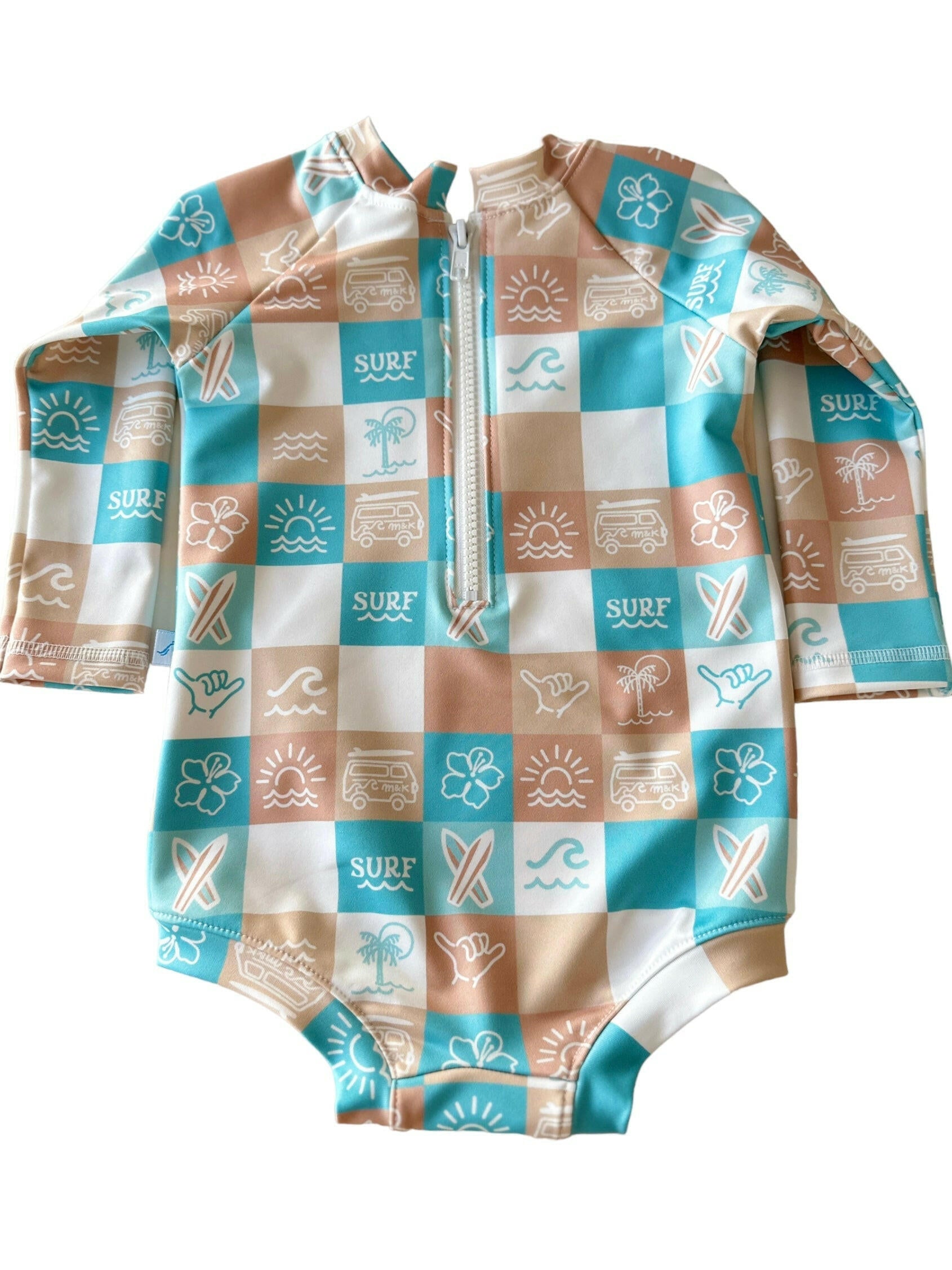 M&K CHECKERS KAI RASH GUARD ROMPER Rash Guard Romper Moana & Kai
