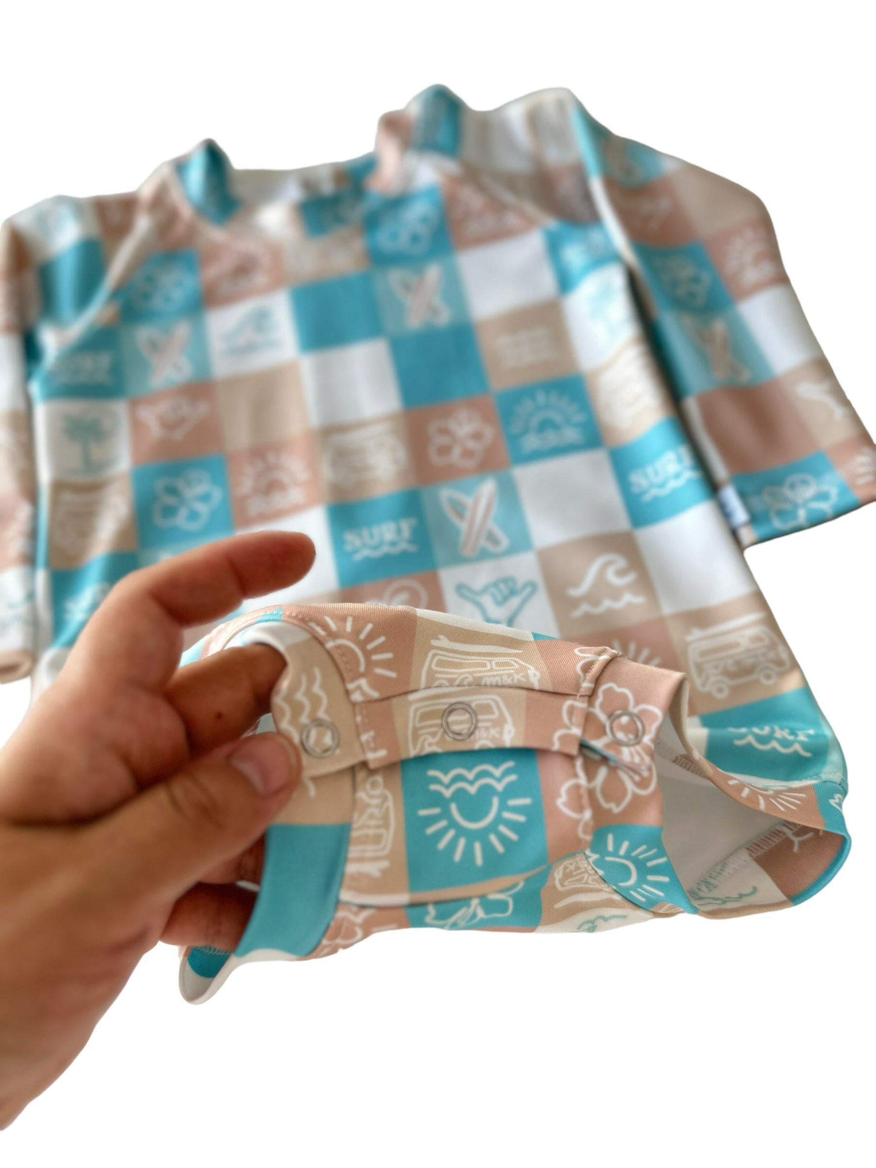 M&K CHECKERS KAI RASH GUARD ROMPER Rash Guard Romper Moana & Kai