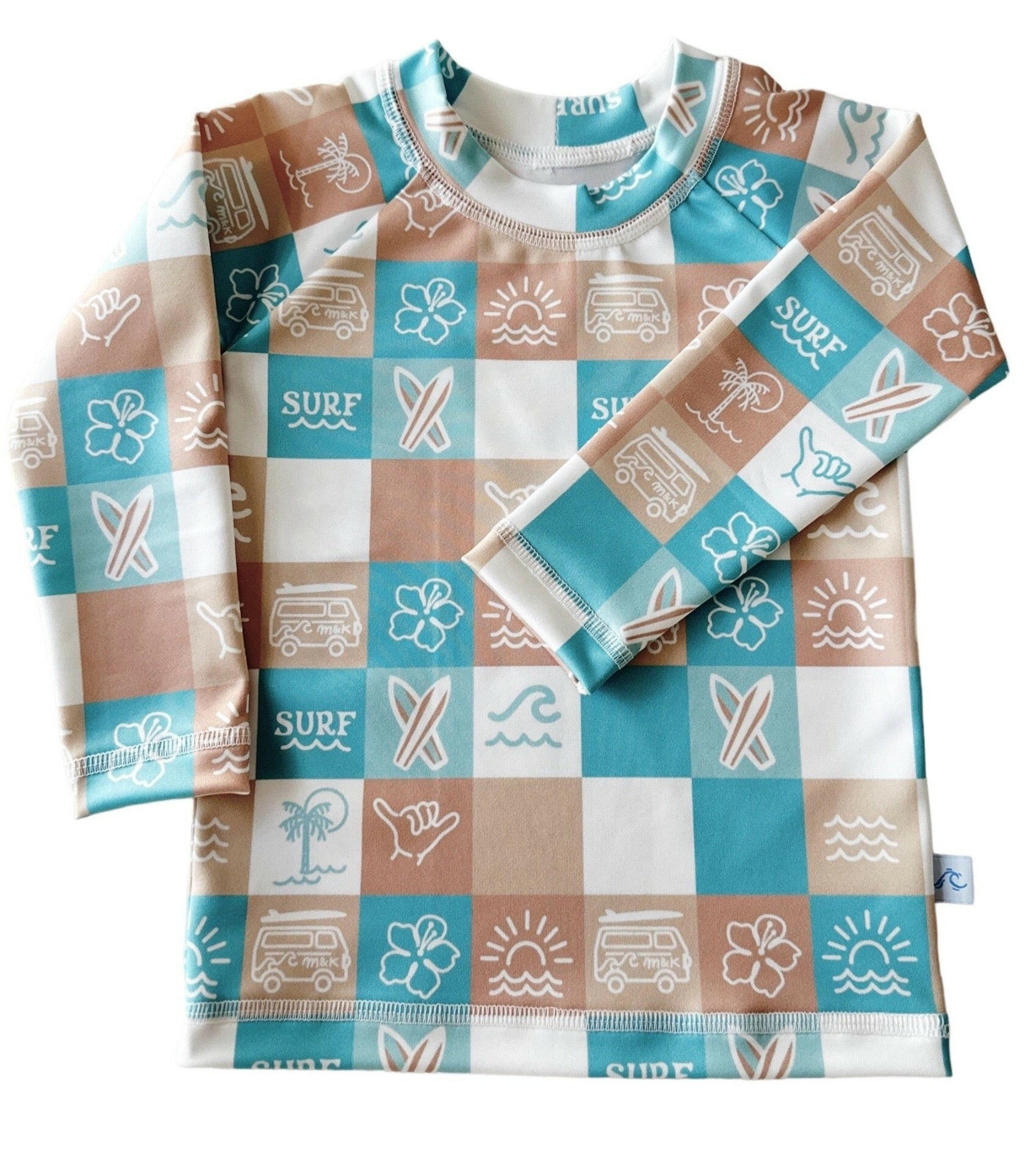 M&K CHECKERS RASH GUARD RASH GUARD Moana & Kai