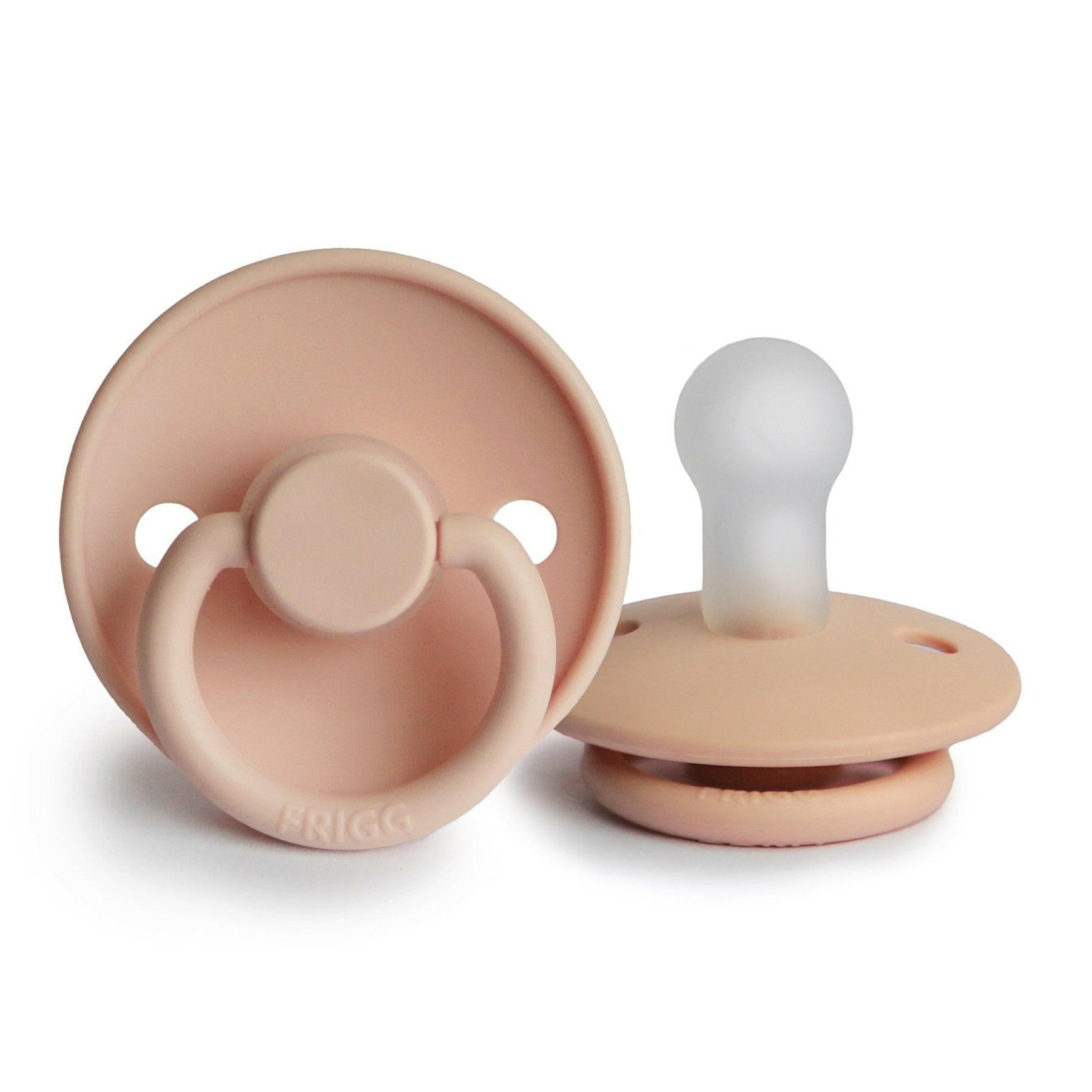 Frigg Silicone Pacifier - Pink Cream Baby Essentials Mushie 0-6 months
