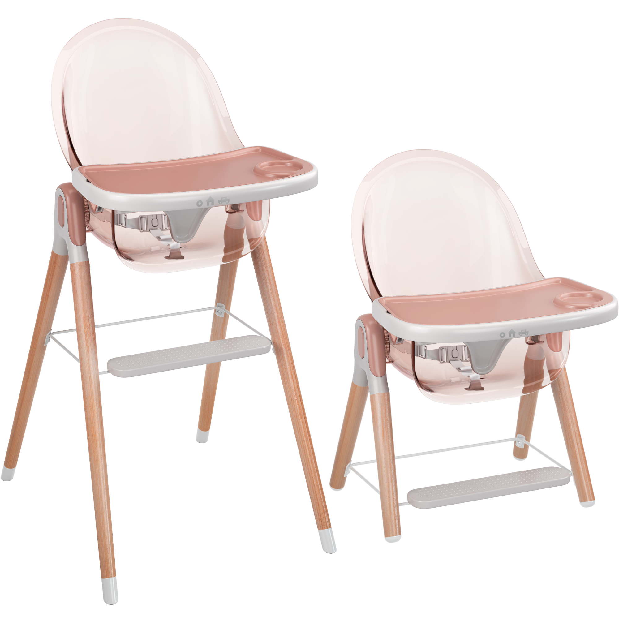 Children of Design 6 in 1 Deluxe High Chair Children of Design Pink