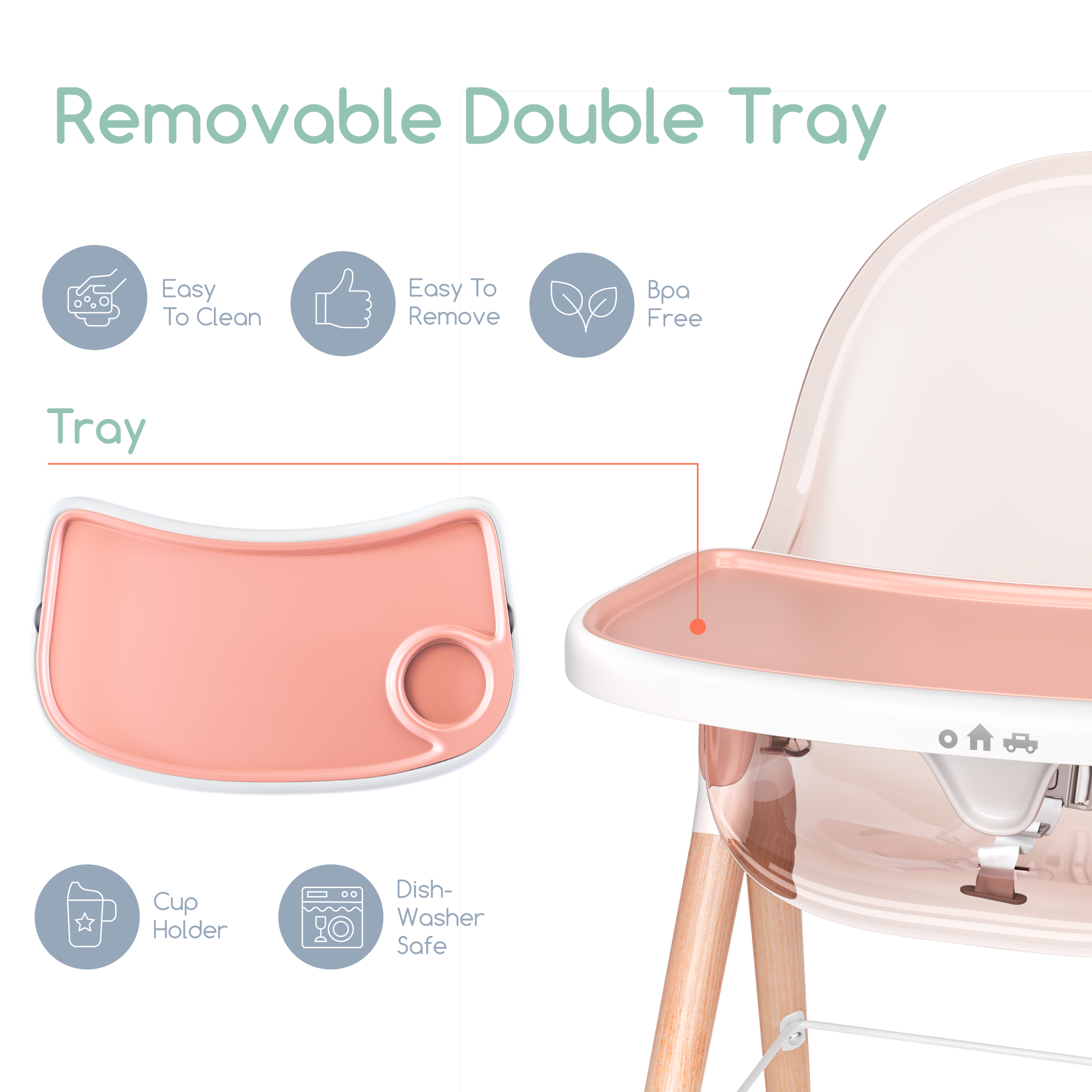 Children of Design 6 in 1 Deluxe High Chair Children of Design