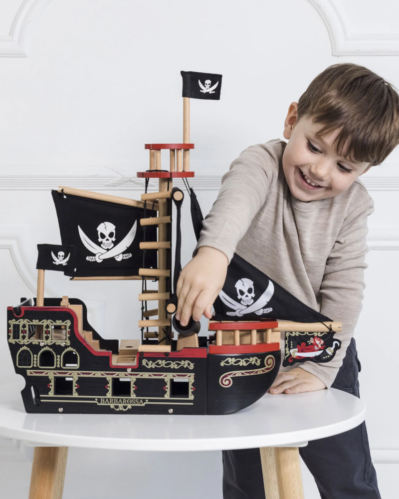 Barbarossa Wooden Pirate Ship Toy Best Little Boys Gifts