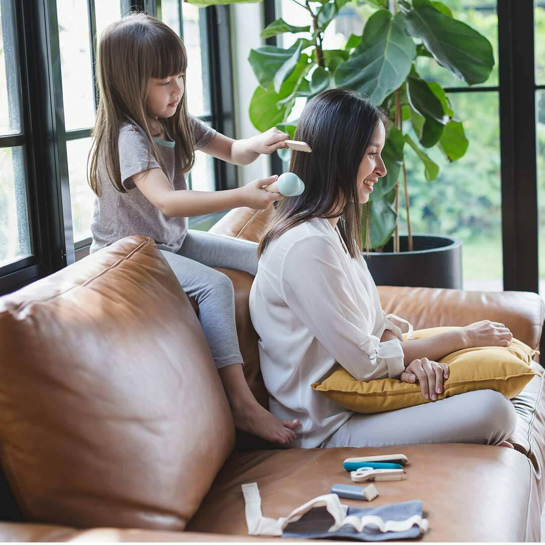 Wooden Hairdresser Toy Set Kids Toys PlanToys