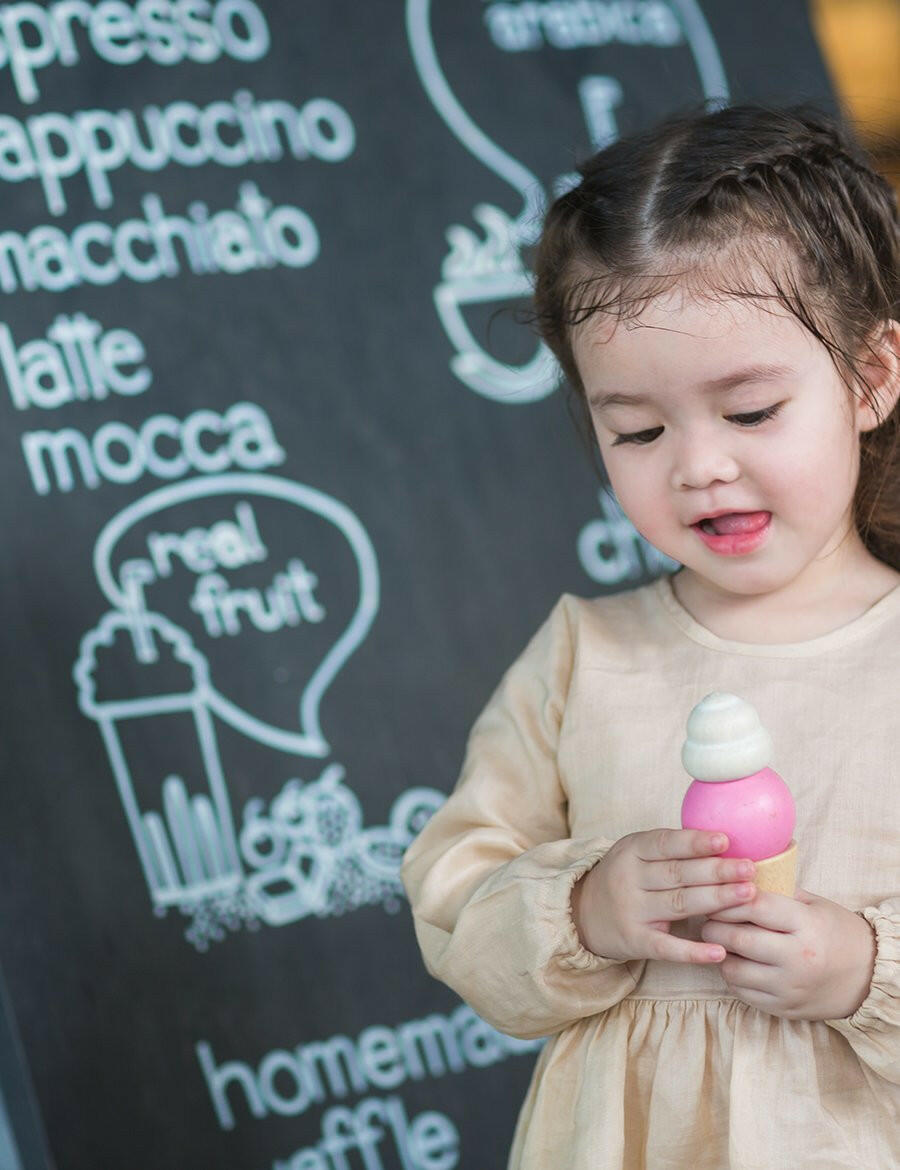 Wooden Ice Cream Toy Set Play Food PlanToys