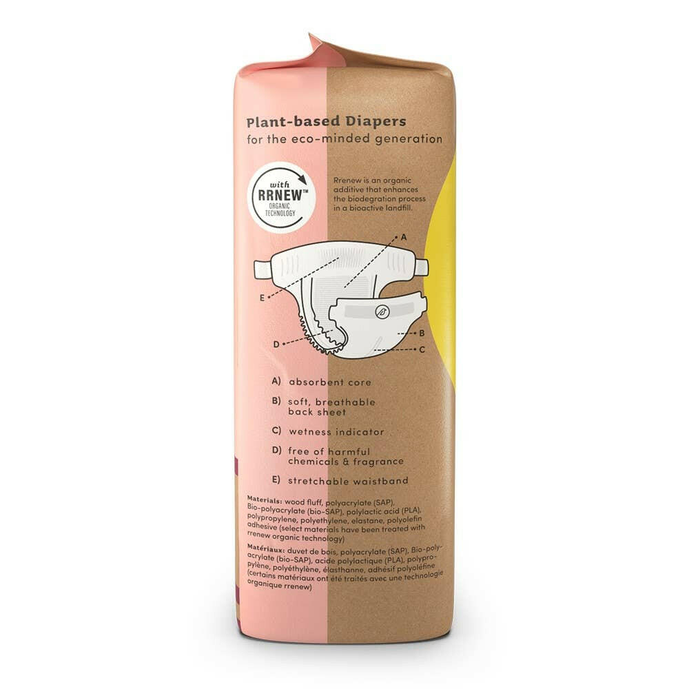 Sustainable Plant Based Baby Diapers -Size 4 Baby Essentials Nest Diapers