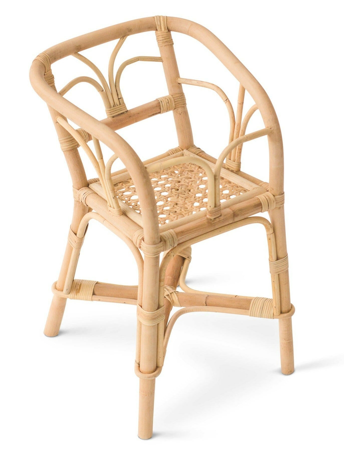 Doll Rattan Highchair Pretend Play Poppie