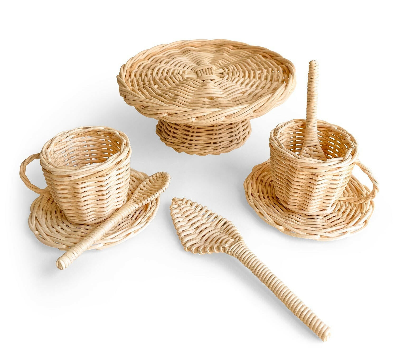 Rattan Coffee & Cake Set Kids Toys Poppie