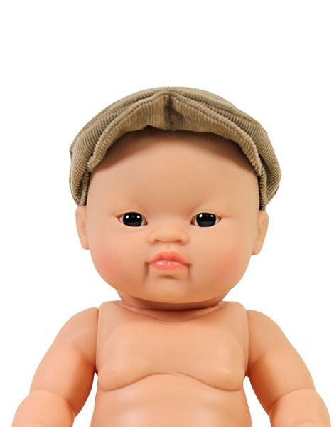 Baby Boy Doll Newsboy Corduroy Hat Doll Clothing Minikane