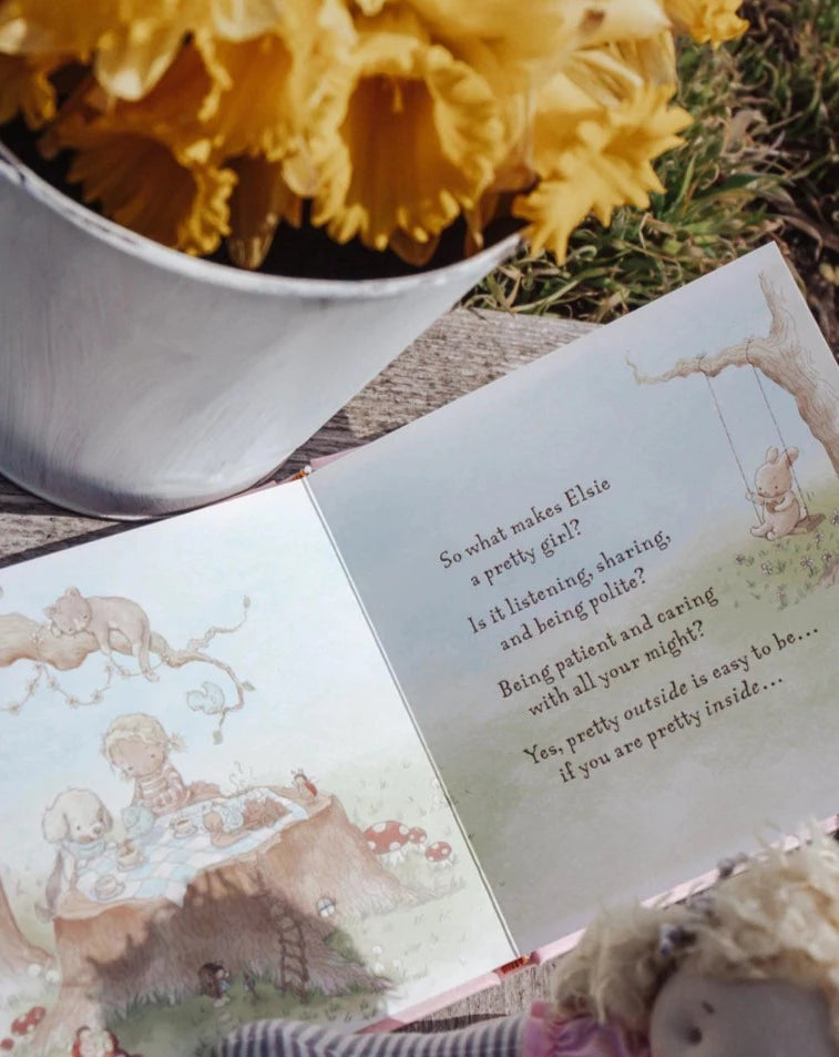 A Pretty Girl Board Book - Blonde Hair Children's Book Bunnies by the Bay